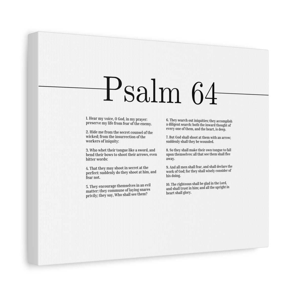 Scripture Canvas Shall Be Glad In The Lord Psalm 64 Christian Wall Art Bible Verse Print Ready to Hang-Express Your Love Gifts