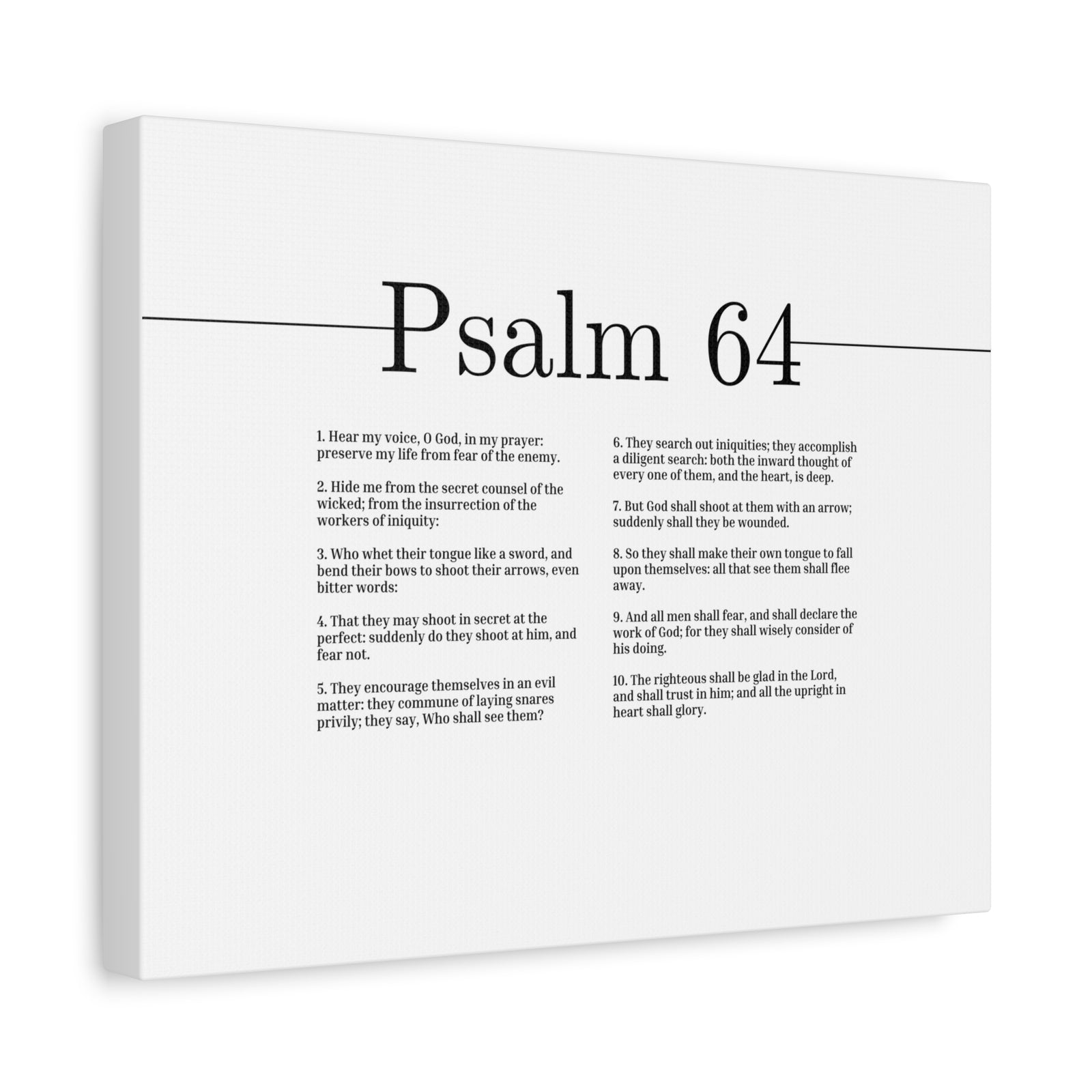 Scripture Canvas Shall Be Glad In The Lord Psalm 64 Christian Wall Art Bible Verse Print Ready to Hang-Express Your Love Gifts