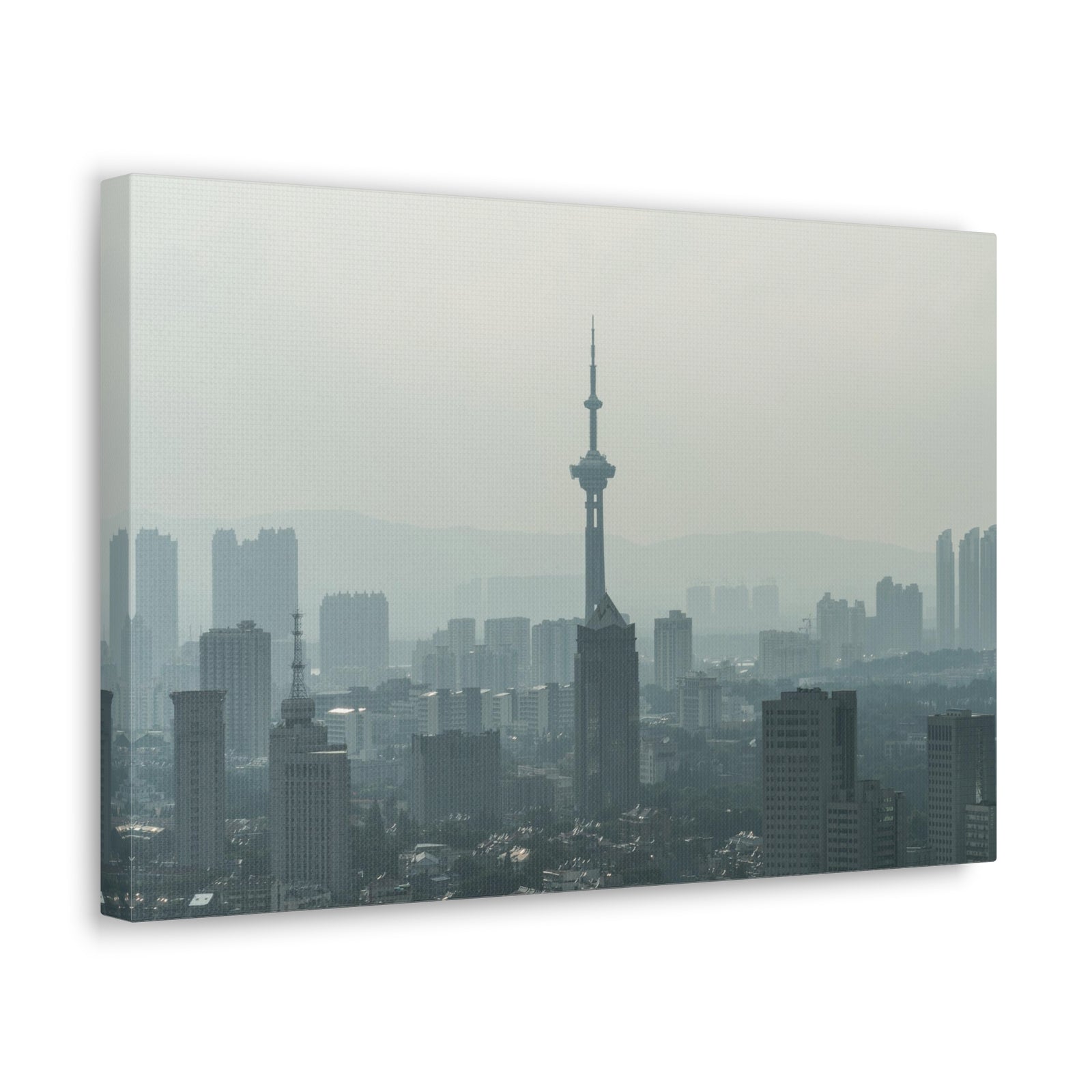 Shanghai Black And White Skyline Canvas Artwork High-Quality Breathtaking Stunning Cityscape for Home Decor Ready to Hang-Express Your Love Gifts