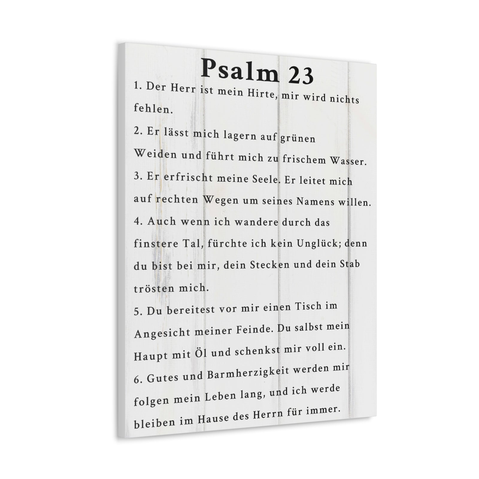 Scripture Walls Psalm 23 German Der Herr ist mein Hirte White Bible Verse Canvas Christian Wall Art Ready to Hang Unframed-Express Your Love Gifts
