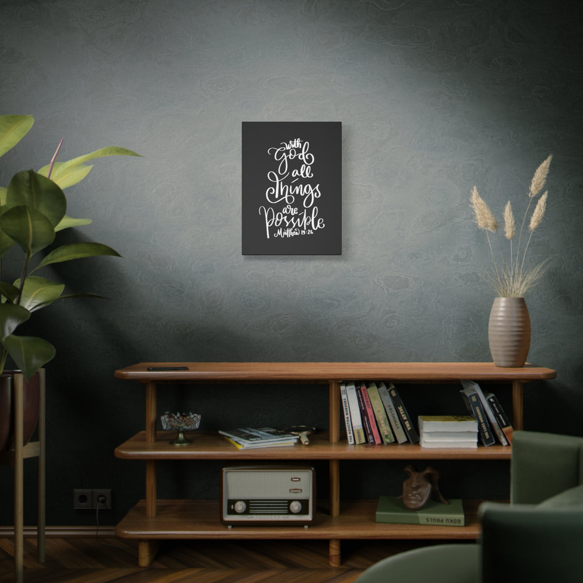Scripture Walls All Things Are Possible Matthew 19:26 Bible Verse Canvas Christian Wall Art Ready to Hang-Express Your Love Gifts