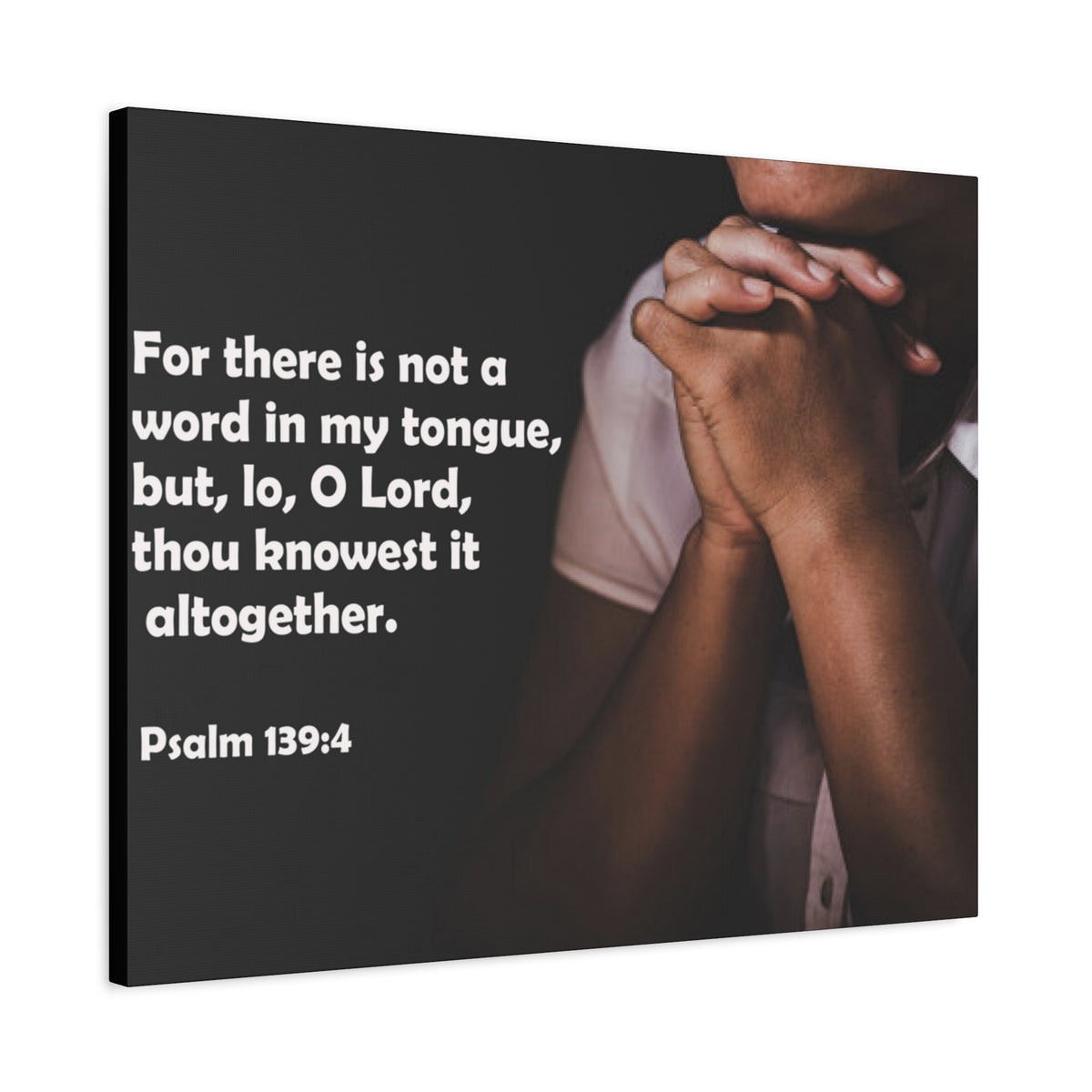 Bible Verse Canvas For There is Not a Word Psalm 139:4 Christian Home Décor Wall Art Scripture Ready to Hang Faith Print-Express Your Love Gifts