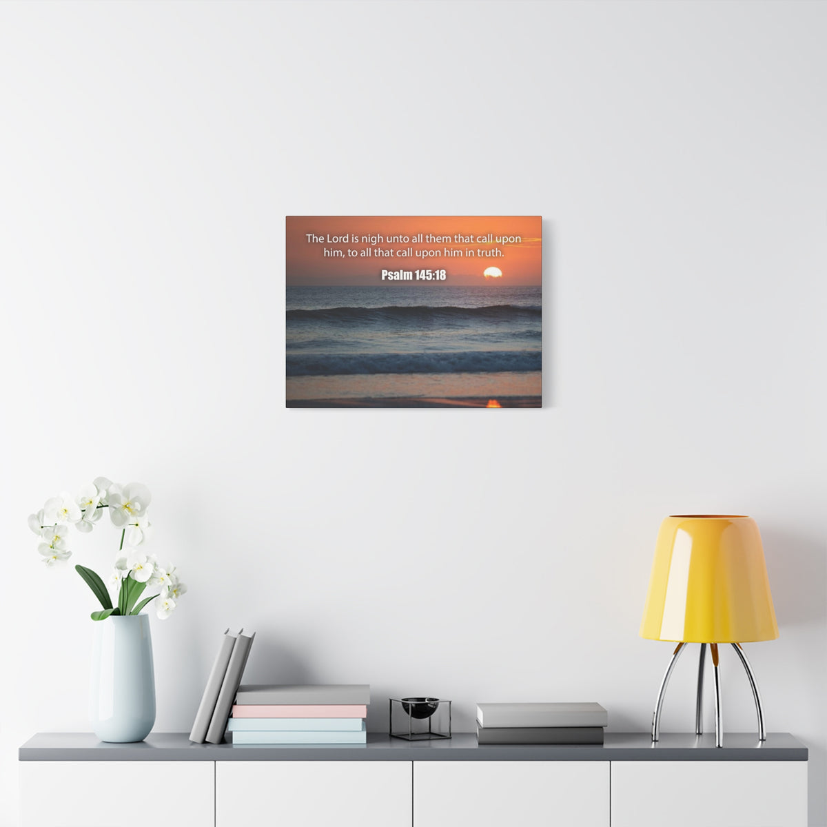 Bible Verse Canvas The Lord is Nigh Psalm 145:18 Christian Home Decor Scripture Art-Express Your Love Gifts