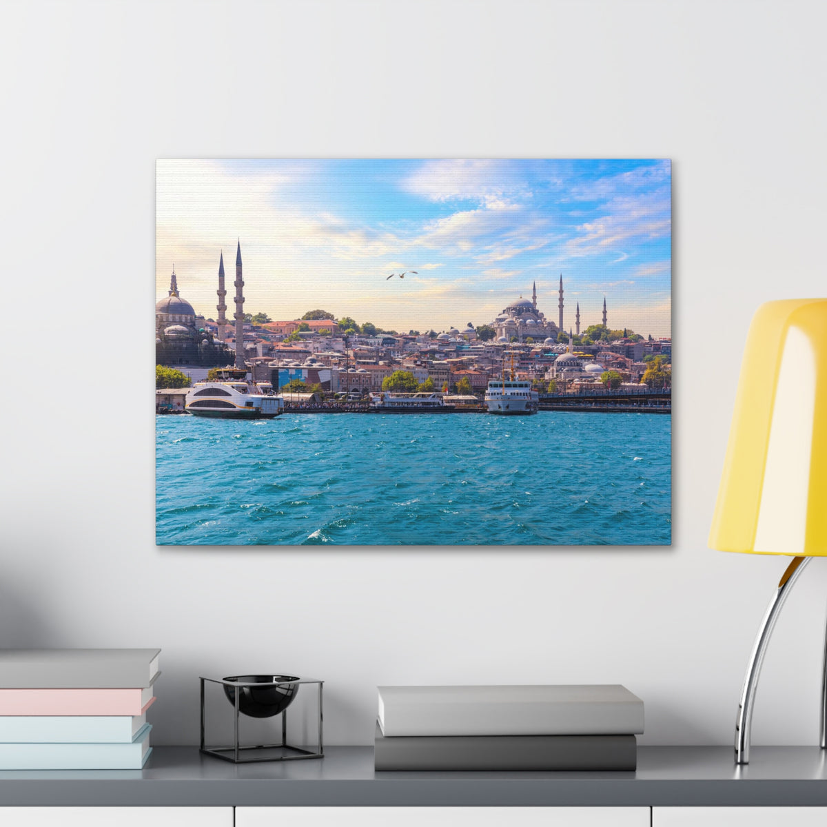 Istanbul Daytime Skyline Canvas Artwork High-Quality Breathtaking Stunning Cityscape for Home Decor Ready to Hang-Express Your Love Gifts