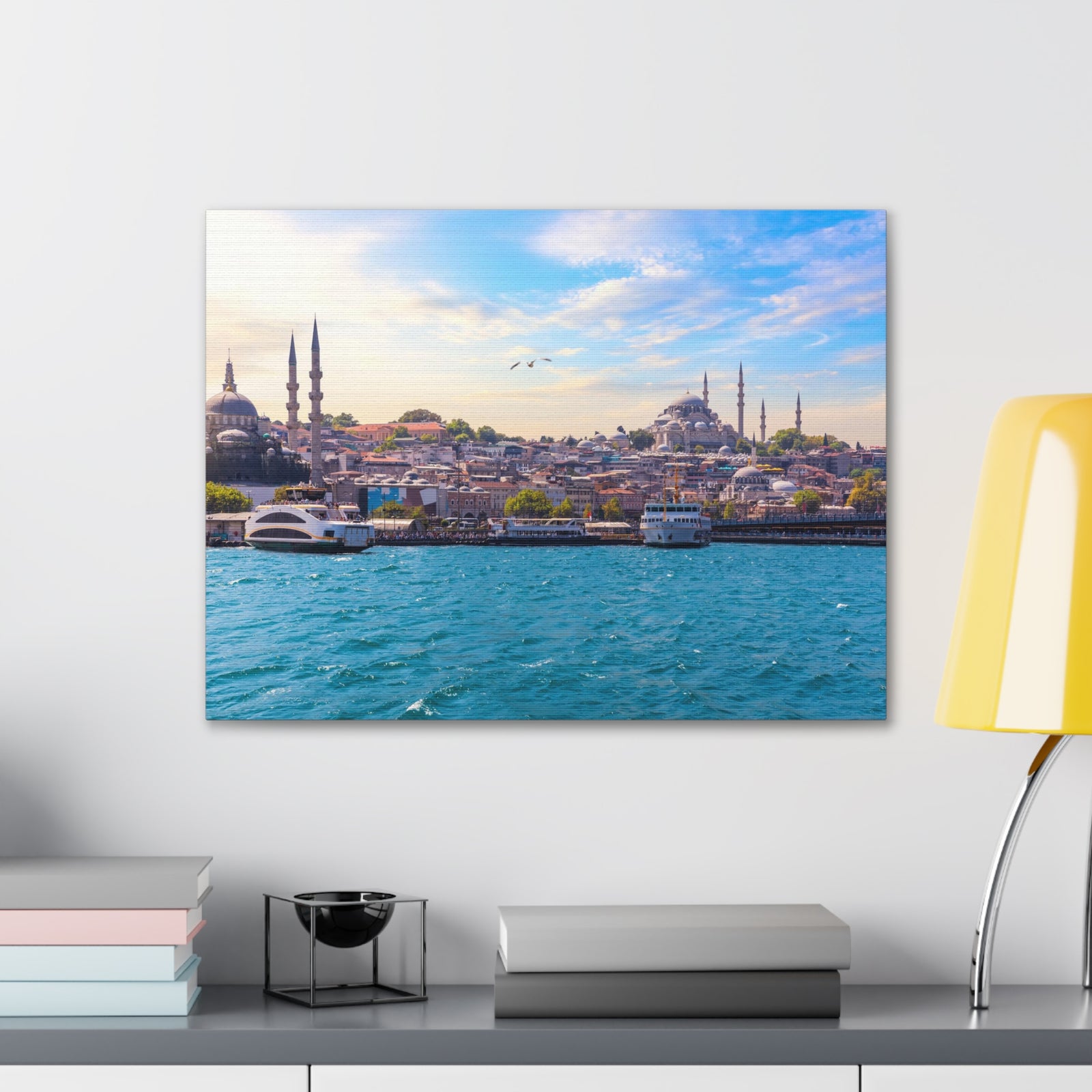 Istanbul Daytime Skyline Canvas Artwork High-Quality Breathtaking Stunning Cityscape for Home Decor Ready to Hang-Express Your Love Gifts
