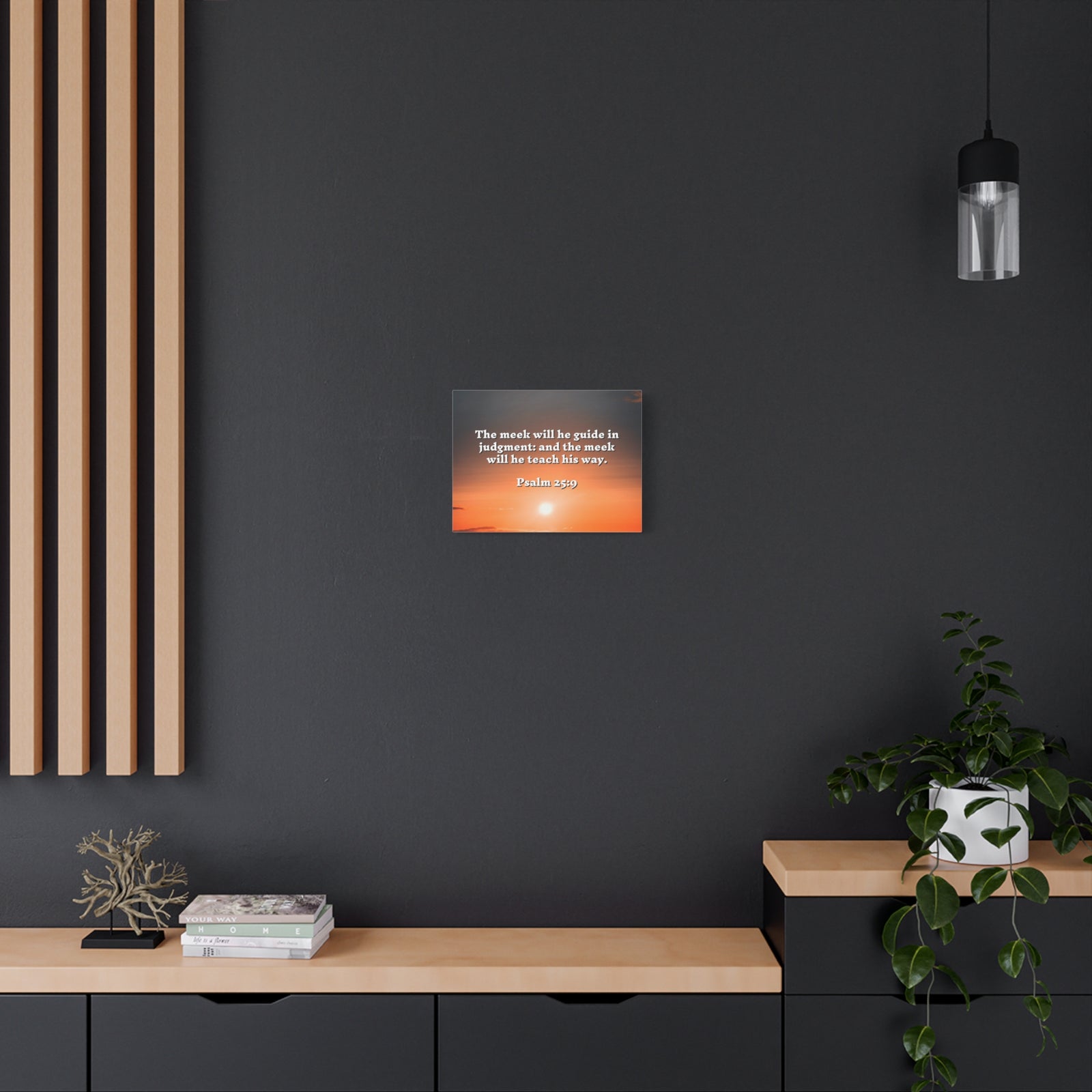 Scripture Walls Guide In Judgement Psalm 25:9 Bible Verse Canvas Christian Wall Art Ready to Hang-Express Your Love Gifts