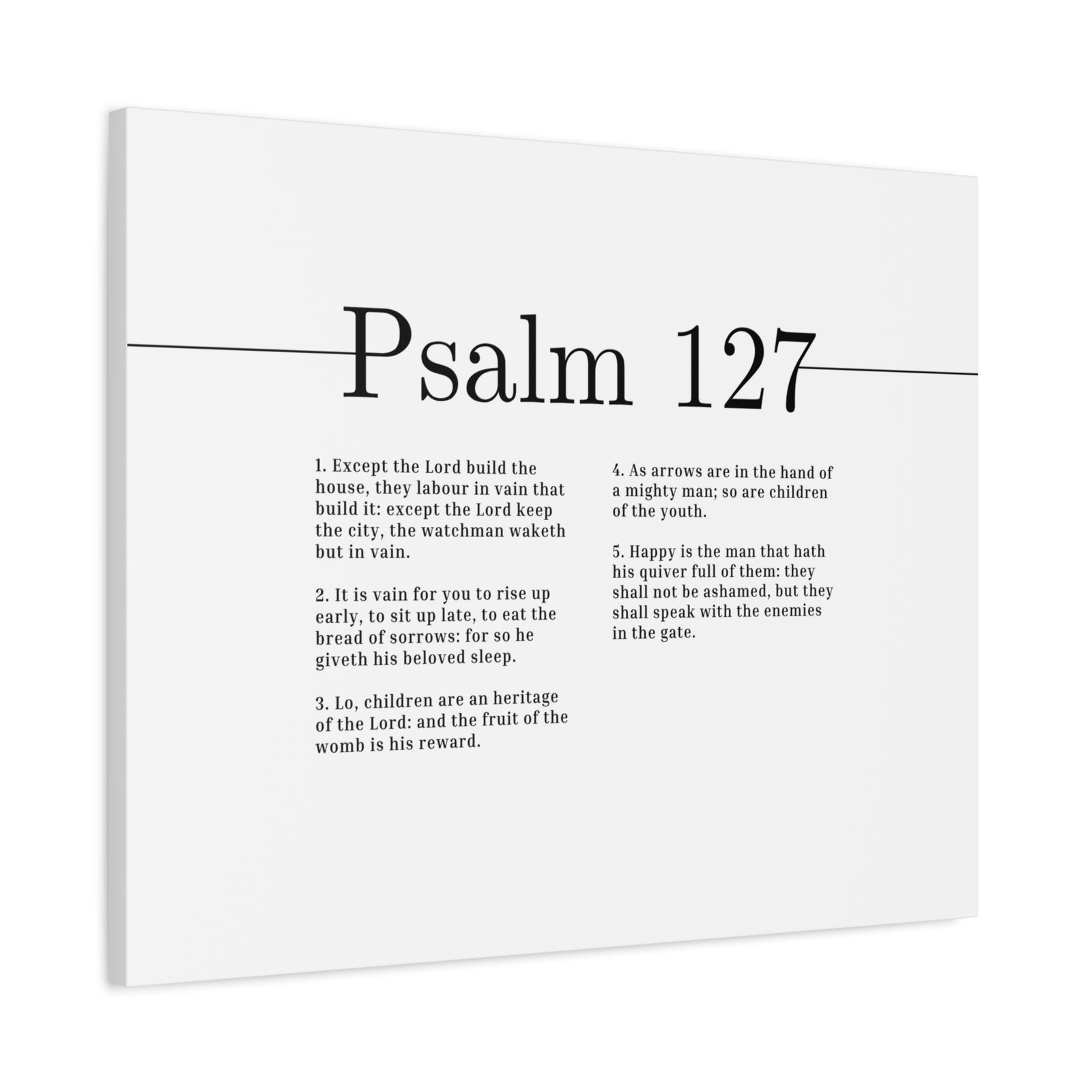 Scripture Canvas The Lord Build The House Psalm 127 Christian Wall Art Bible Verse Print Ready to Hang-Express Your Love Gifts