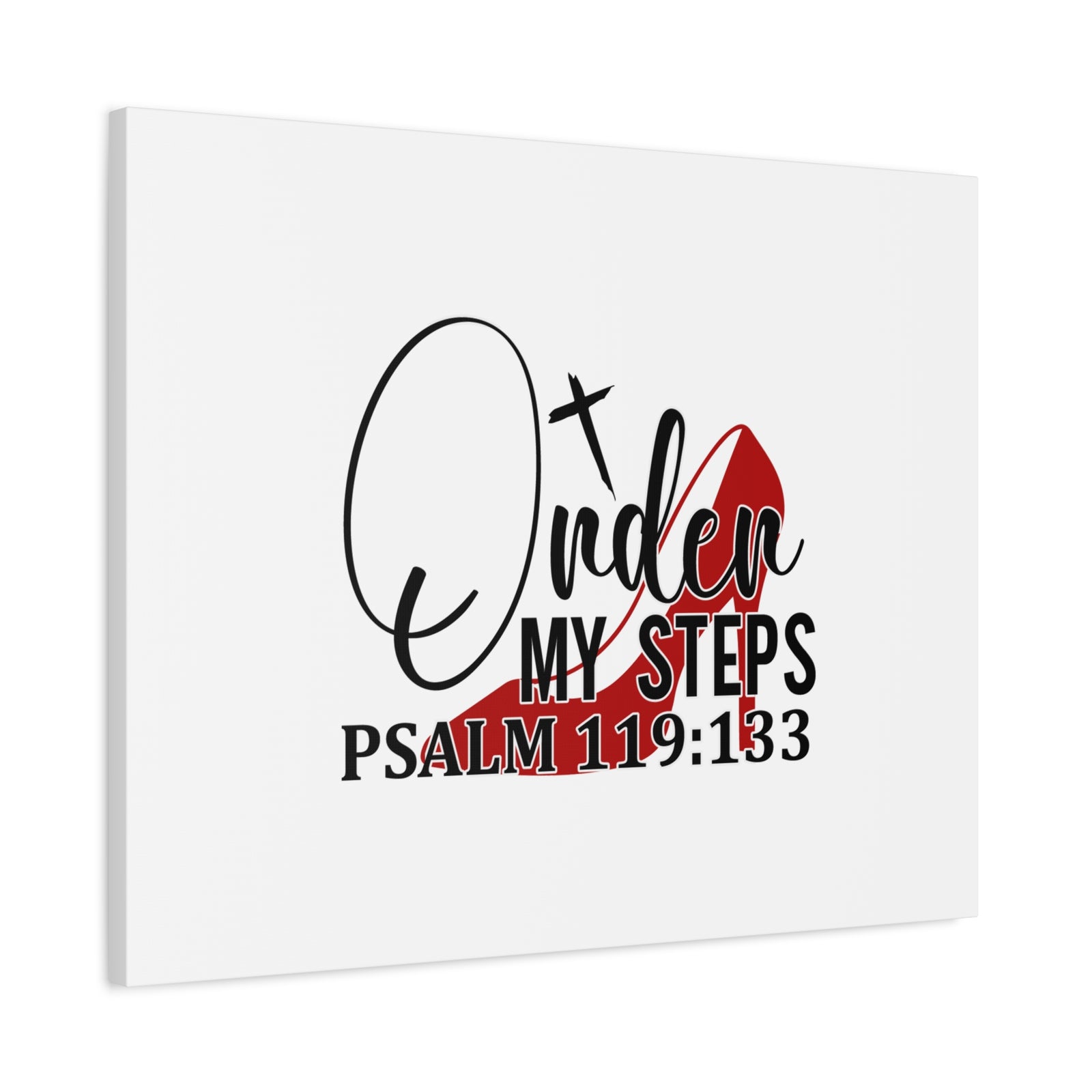 Scripture Canvas My Steps Psalm 119:133 Christian Wall Art Bible Verse Print Ready to Hang-Express Your Love Gifts