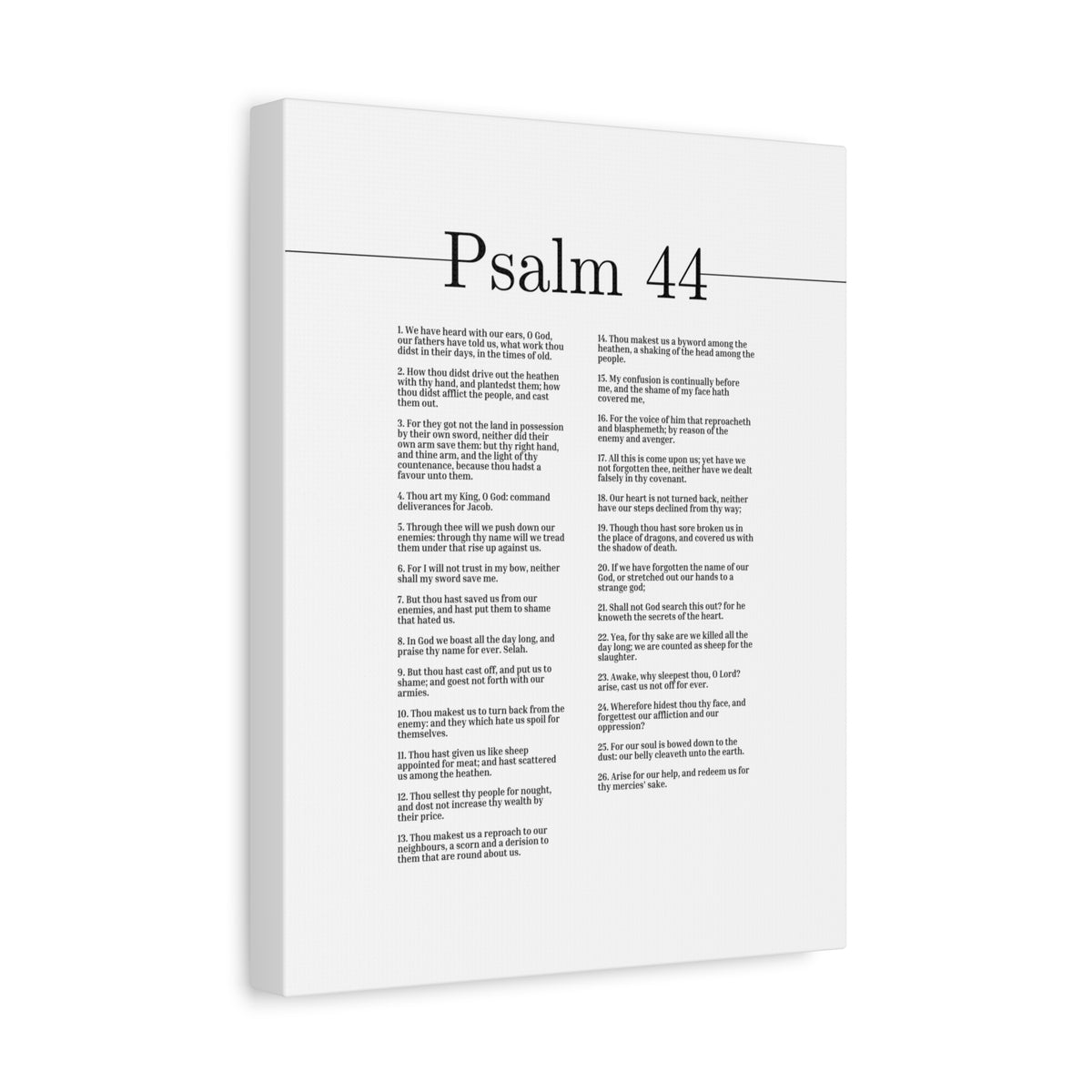 Scripture Canvas The Secrets Of The Heart Psalm 44 Christian Wall Art Bible Verse Print Ready to Hang-Express Your Love Gifts