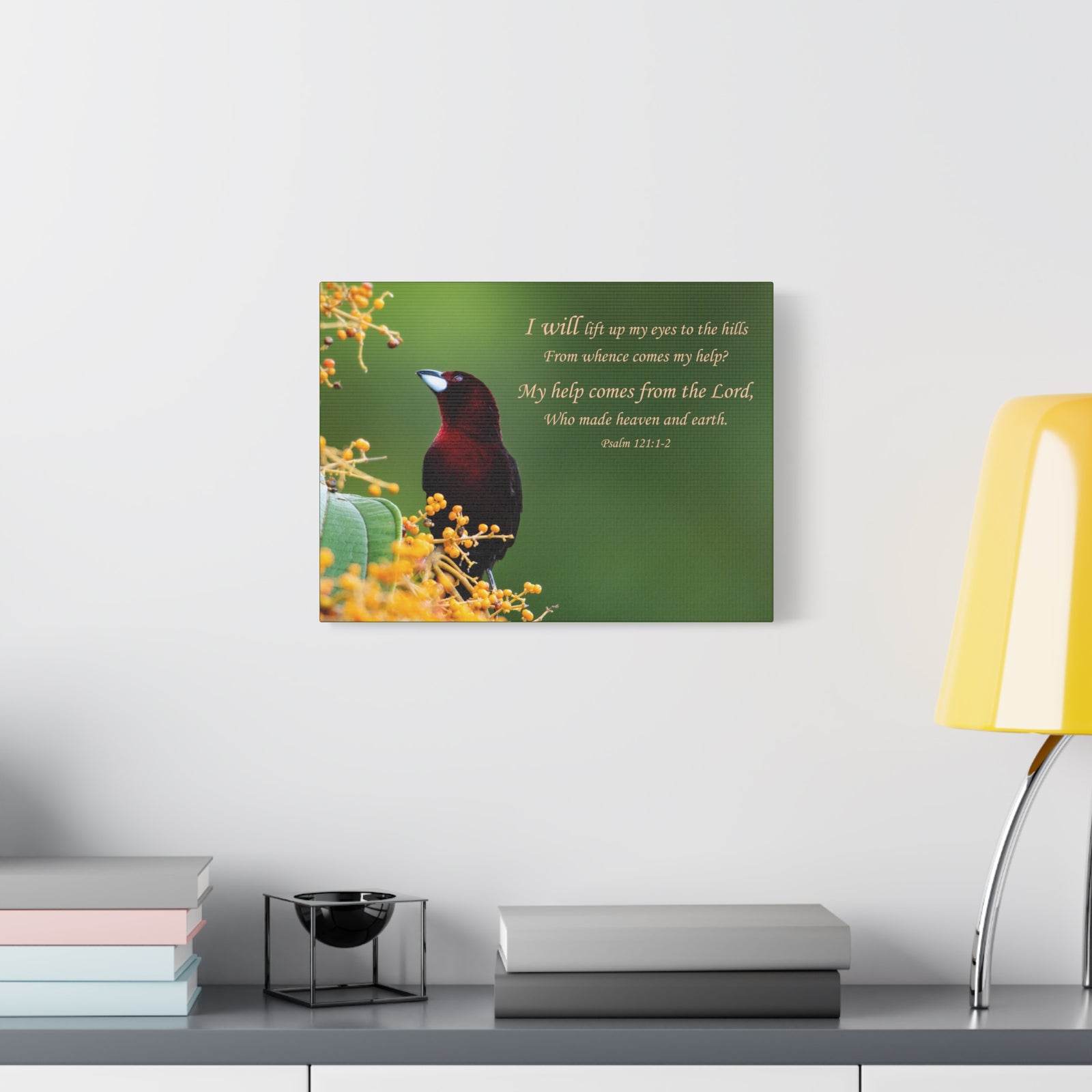 Scripture Walls Psalm 121:1-2 Heaven and Earth Bible Verse Canvas Christian Wall Art Ready to Hang Unframed-Express Your Love Gifts