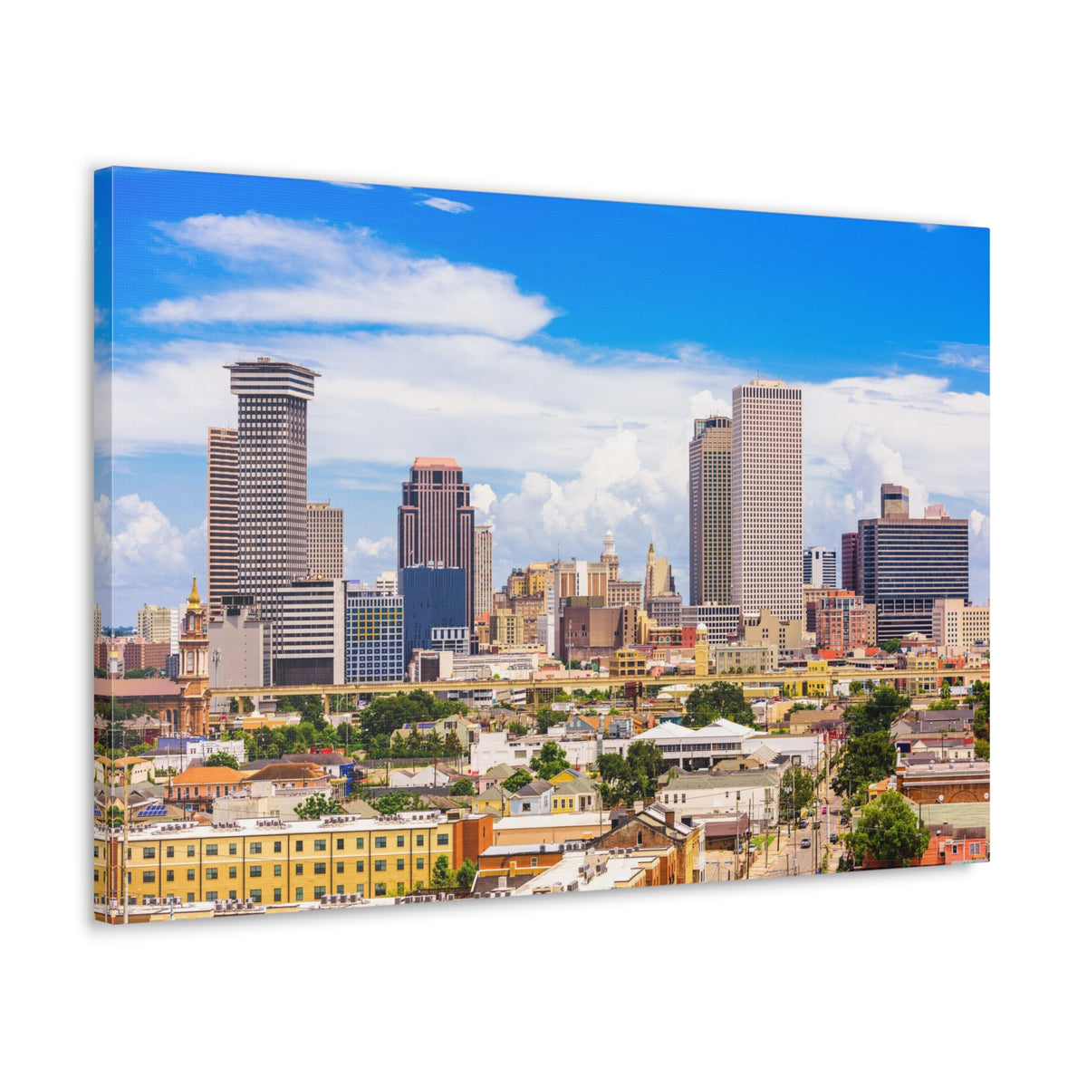 New Orleans Daytime Skyline Canvas Artwork High-Quality Breathtaking Stunning Cityscape for Home Decor Ready to Hang-Express Your Love Gifts