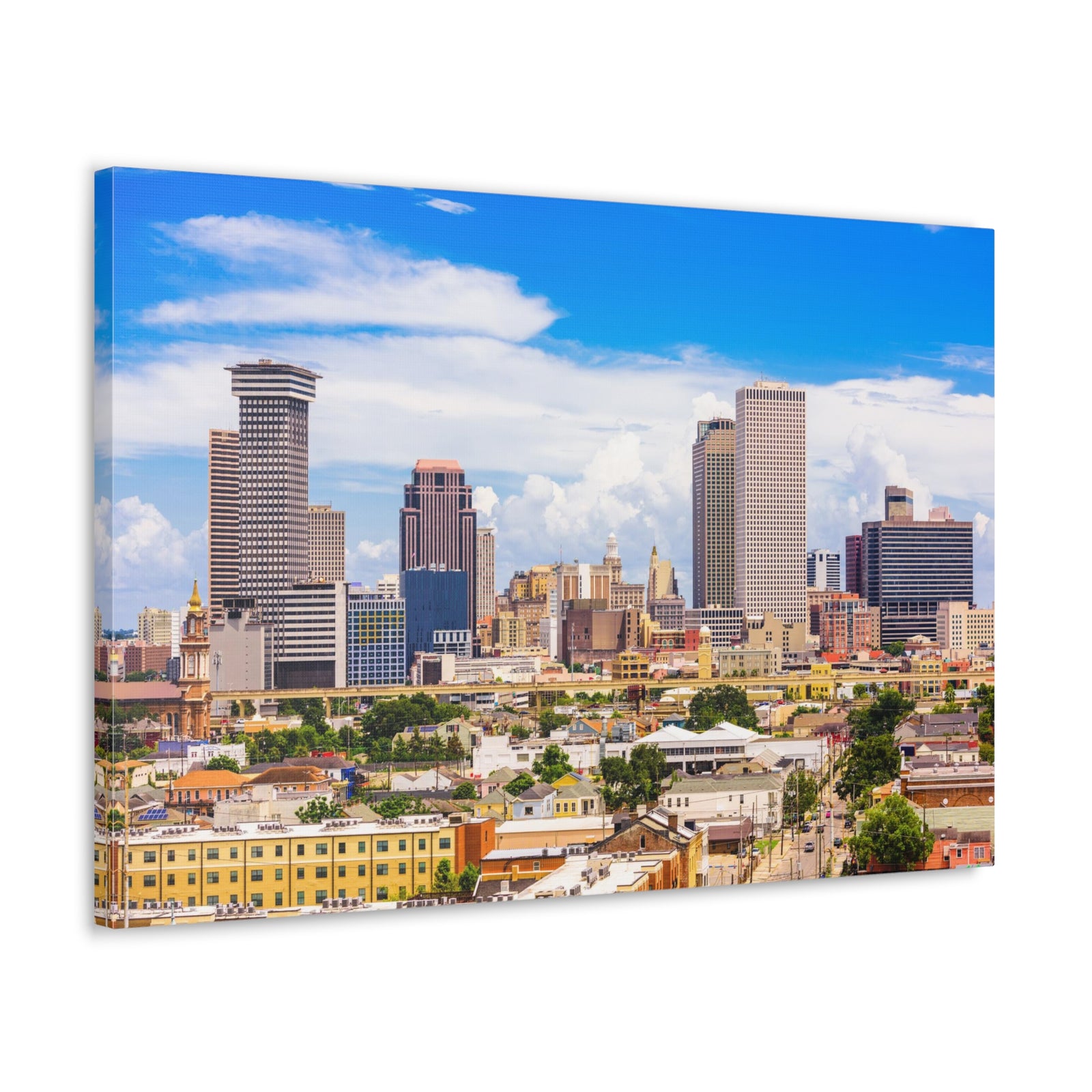 New Orleans Daytime Skyline Canvas Artwork High-Quality Breathtaking Stunning Cityscape for Home Decor Ready to Hang-Express Your Love Gifts