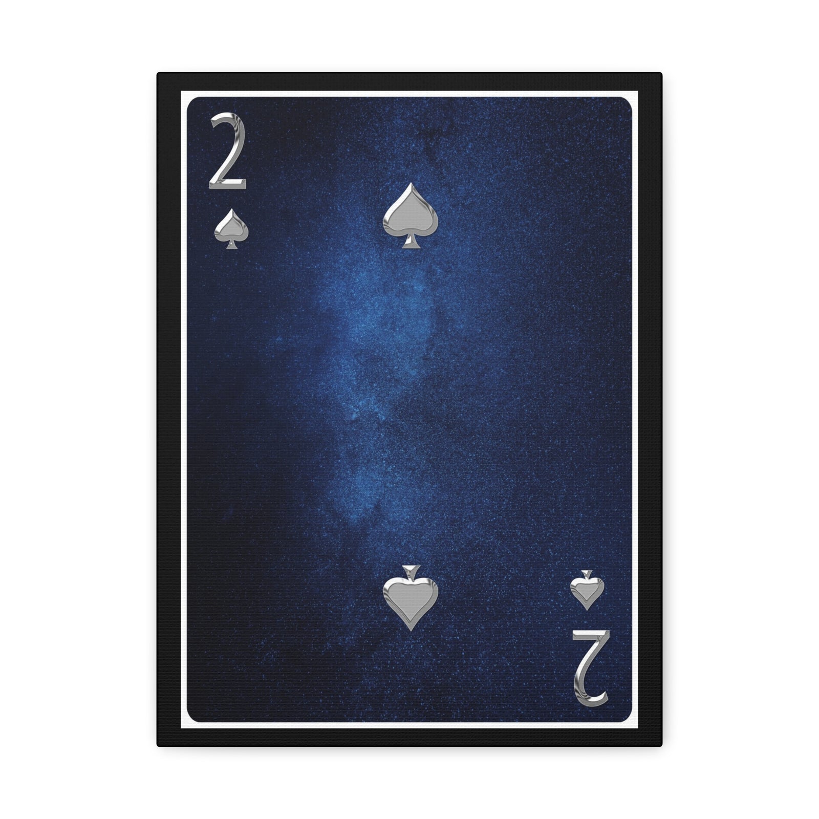 Two Of Spades Space Background Playing Card Canvas Wall Art for Home Decor Ready-to-Hang-Express Your Love Gifts