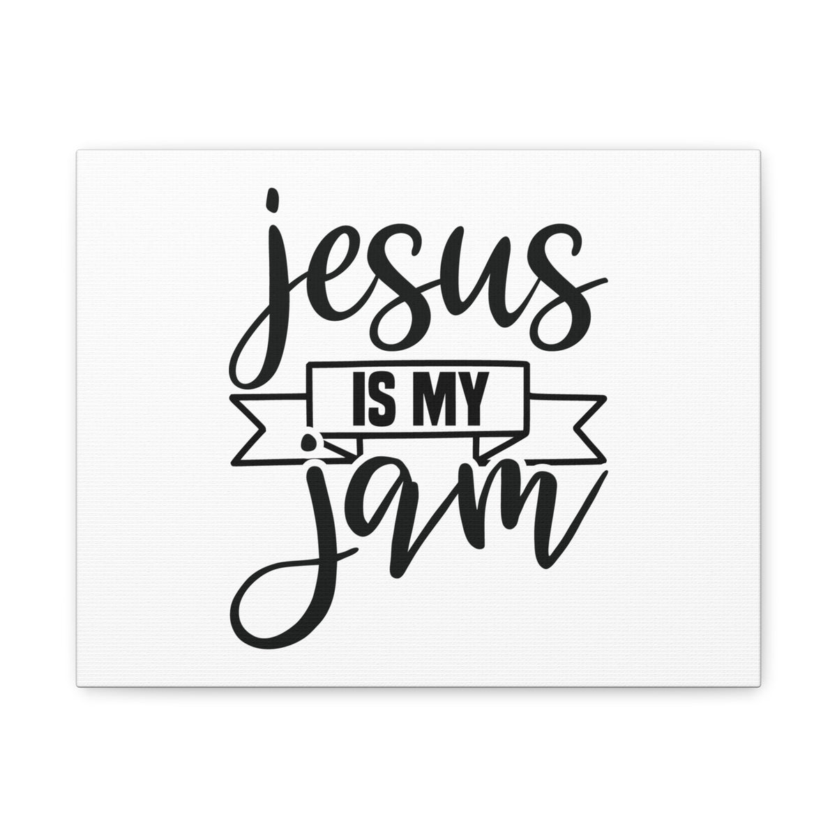 Scripture Canvas Jesus Is My Jam Psalm 27:12 Christian Wall Art Bible Verse Print Ready to Hang-Express Your Love Gifts