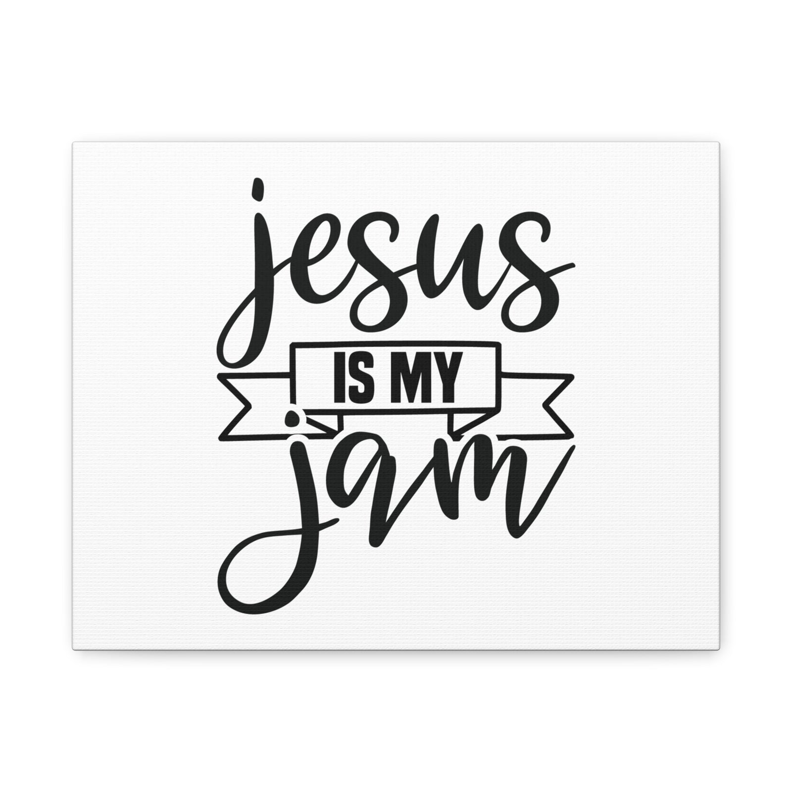 Scripture Canvas Jesus Is My Jam Psalm 27:12 Christian Wall Art Bible Verse Print Ready to Hang-Express Your Love Gifts