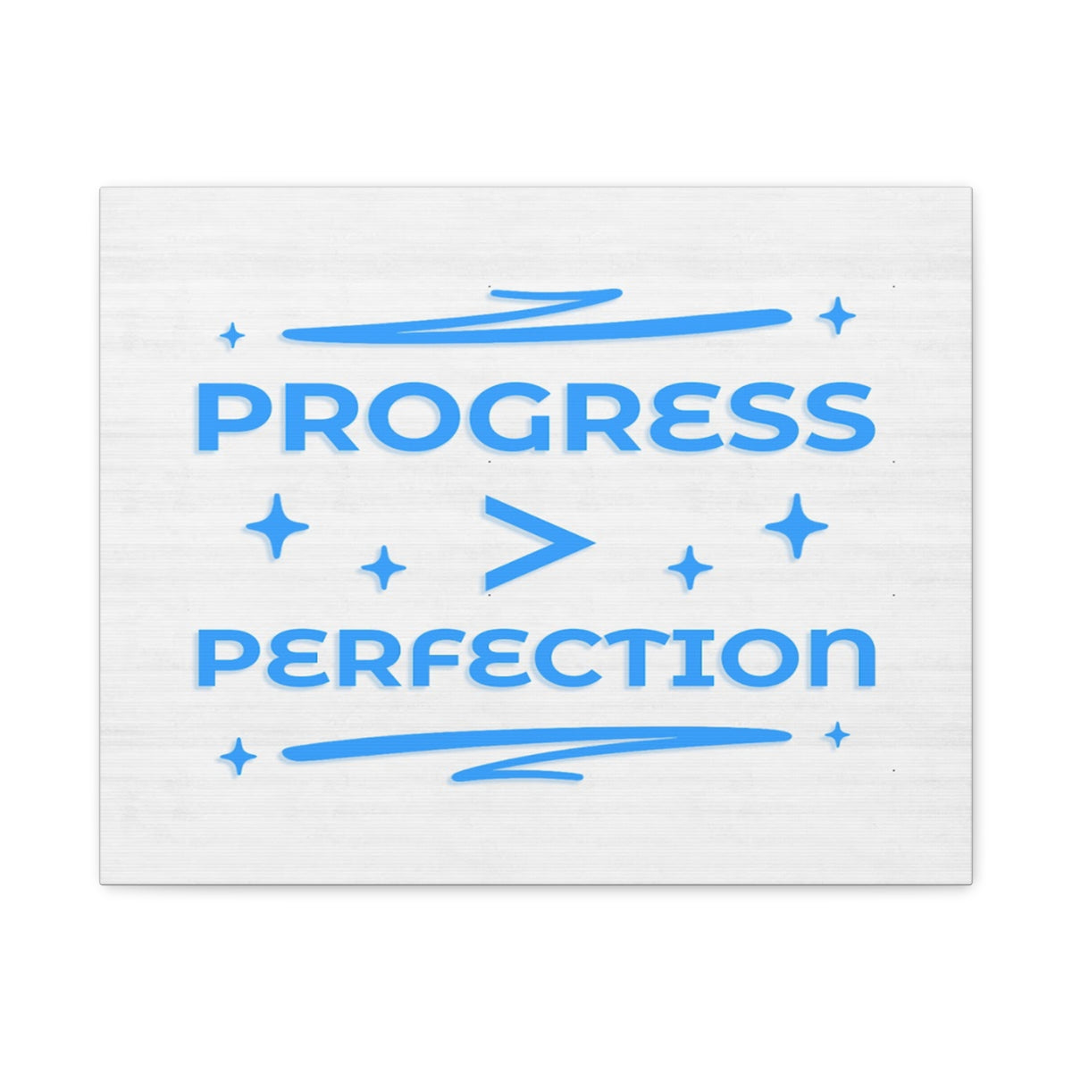 Progress > Perfection Inspirational Motivational Quote Canvas Wall Art for Home Decor Ready-to-Hang-Express Your Love Gifts