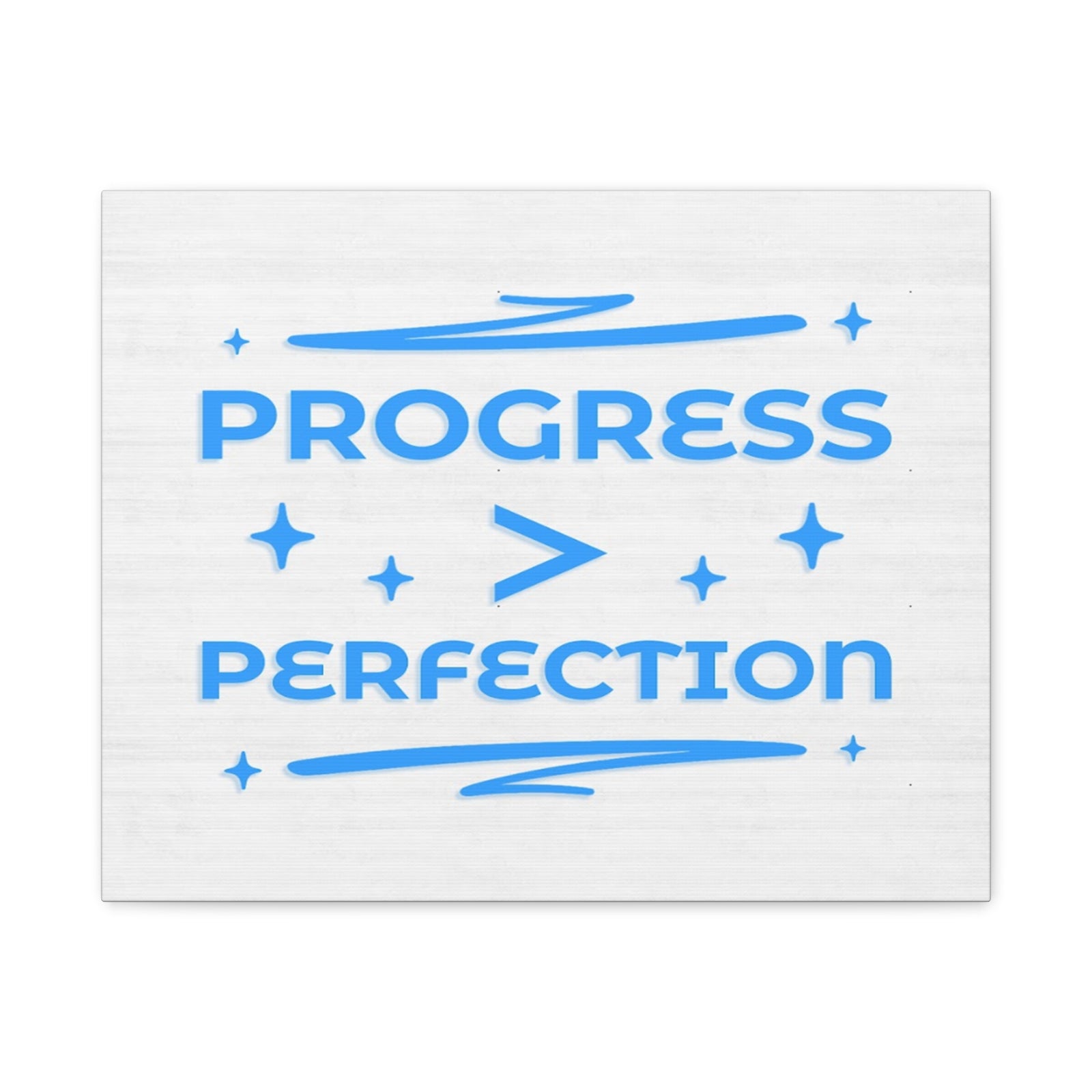 Progress > Perfection Inspirational Motivational Quote Canvas Wall Art for Home Decor Ready-to-Hang-Express Your Love Gifts