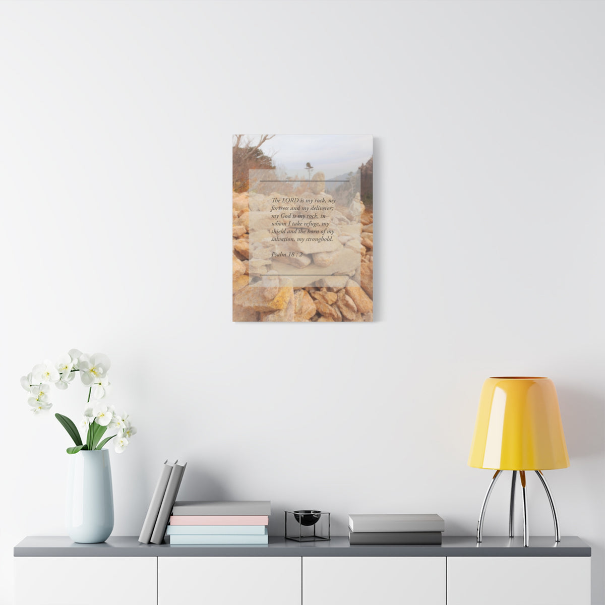 Scripture Walls Horn Of My Salvation Psalm 18:2 Bible Verse Canvas Christian Wall Art Ready to Hang-Express Your Love Gifts