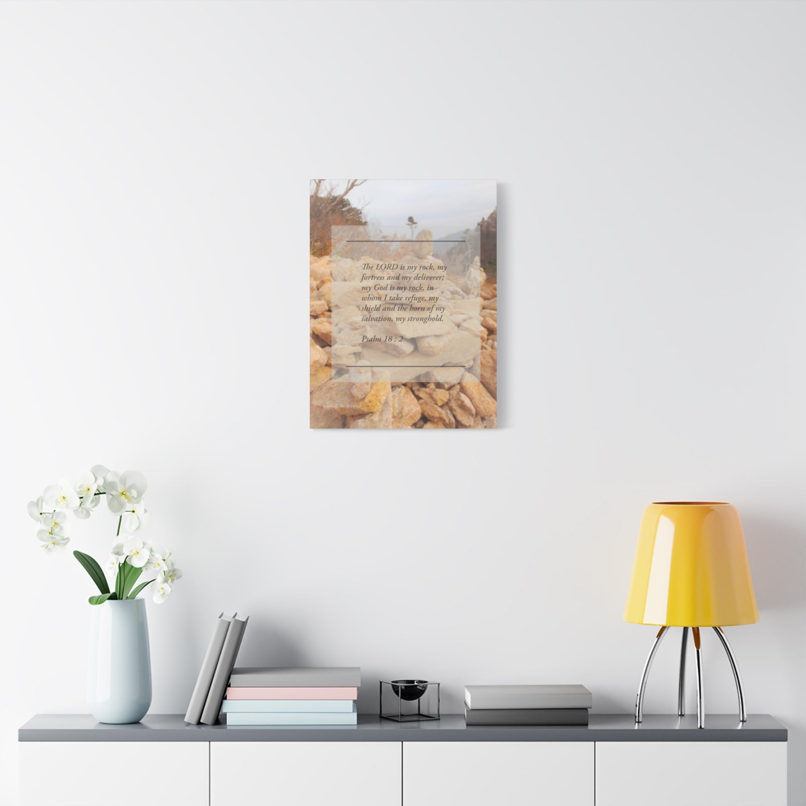 Scripture Walls Horn Of My Salvation Psalm 18:2 Bible Verse Canvas Christian Wall Art Ready to Hang-Express Your Love Gifts