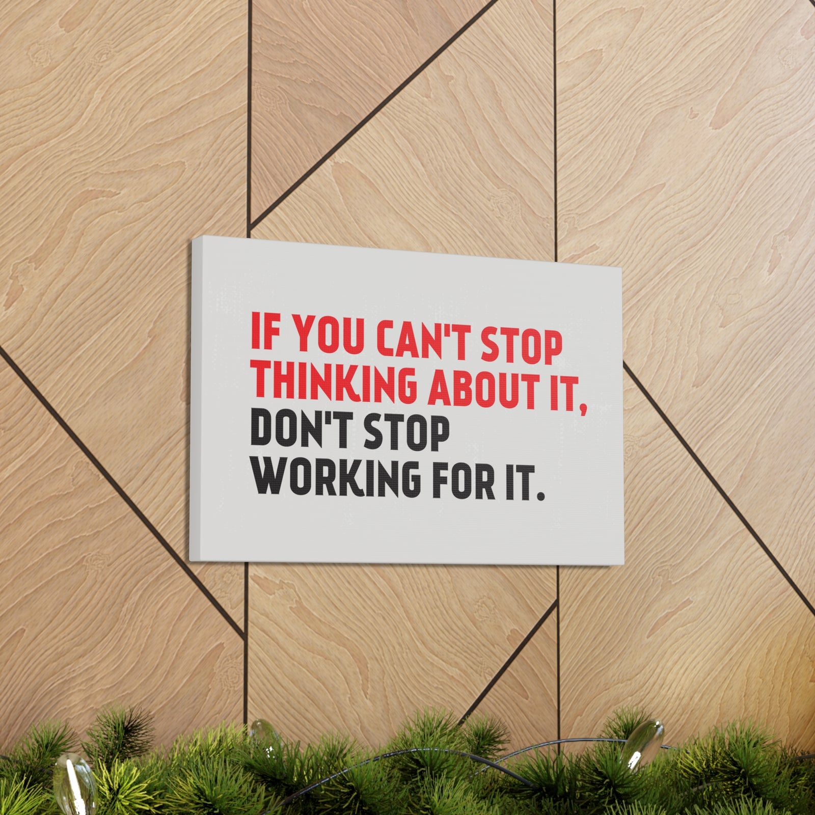 Inspirational Wall Art Thinking About It Motivation Wall Decor for Home Office Gym Inspiring Success Quote Print Ready to Hang-Express Your Love Gifts