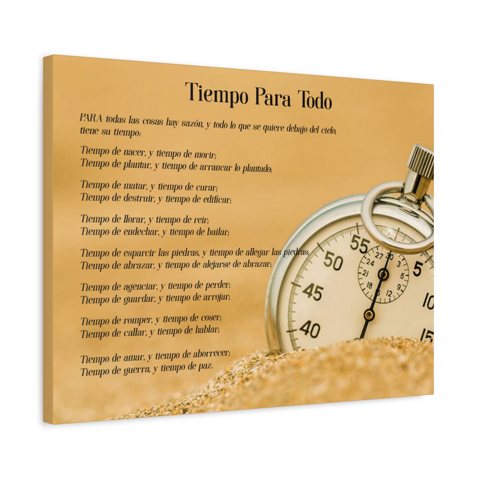 Scripture Walls Tiempo Para Todo Eclesiastés 3:5 Cuadros Cristianos Para Pared En Español, Christian Wall Decor In Spanish, Arte de Jesucristo,-Express Your Love Gifts