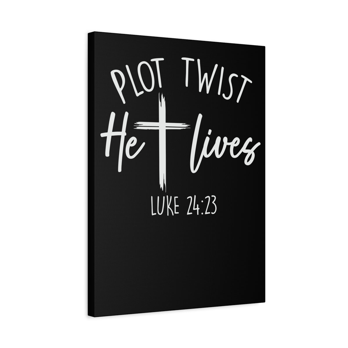 Scripture Walls Luke 24:23 Plot Twist Bible Verse Canvas Christian Wall Art Ready to Hang Unframed-Express Your Love Gifts