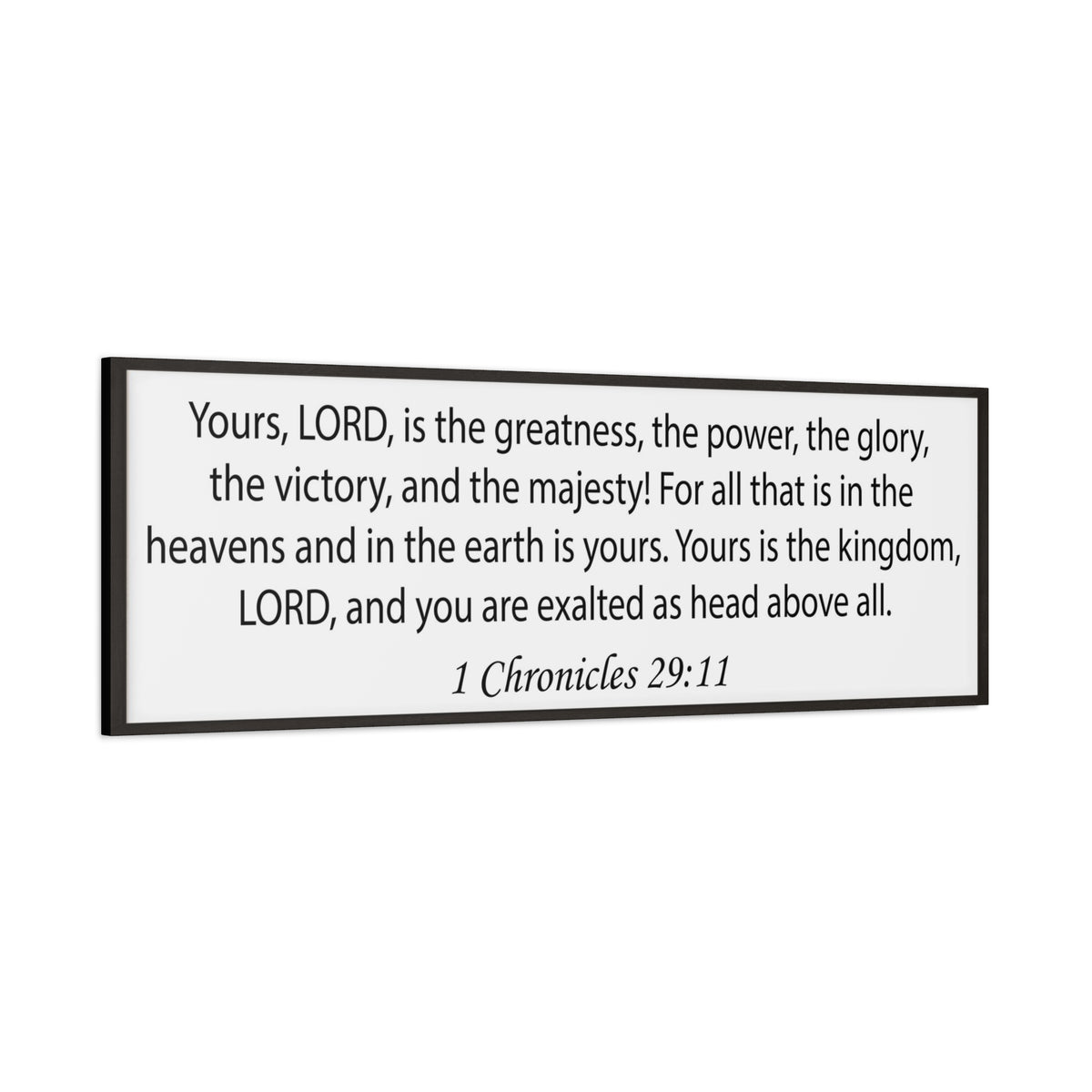 Scripture Walls 1 Chronicles 29:11 White Gold Bible Verse Canvas Christian Wall Art Ready to Hang Unframed-Express Your Love Gifts
