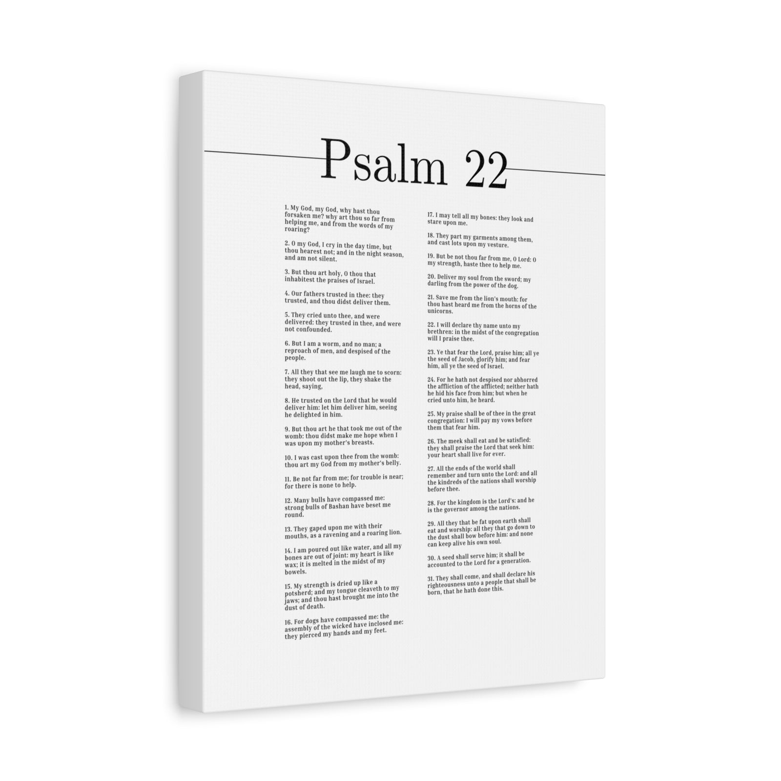 Scripture Canvas Glorify Him Psalm 22 Christian Wall Art Bible Verse Print Ready to Hang-Express Your Love Gifts