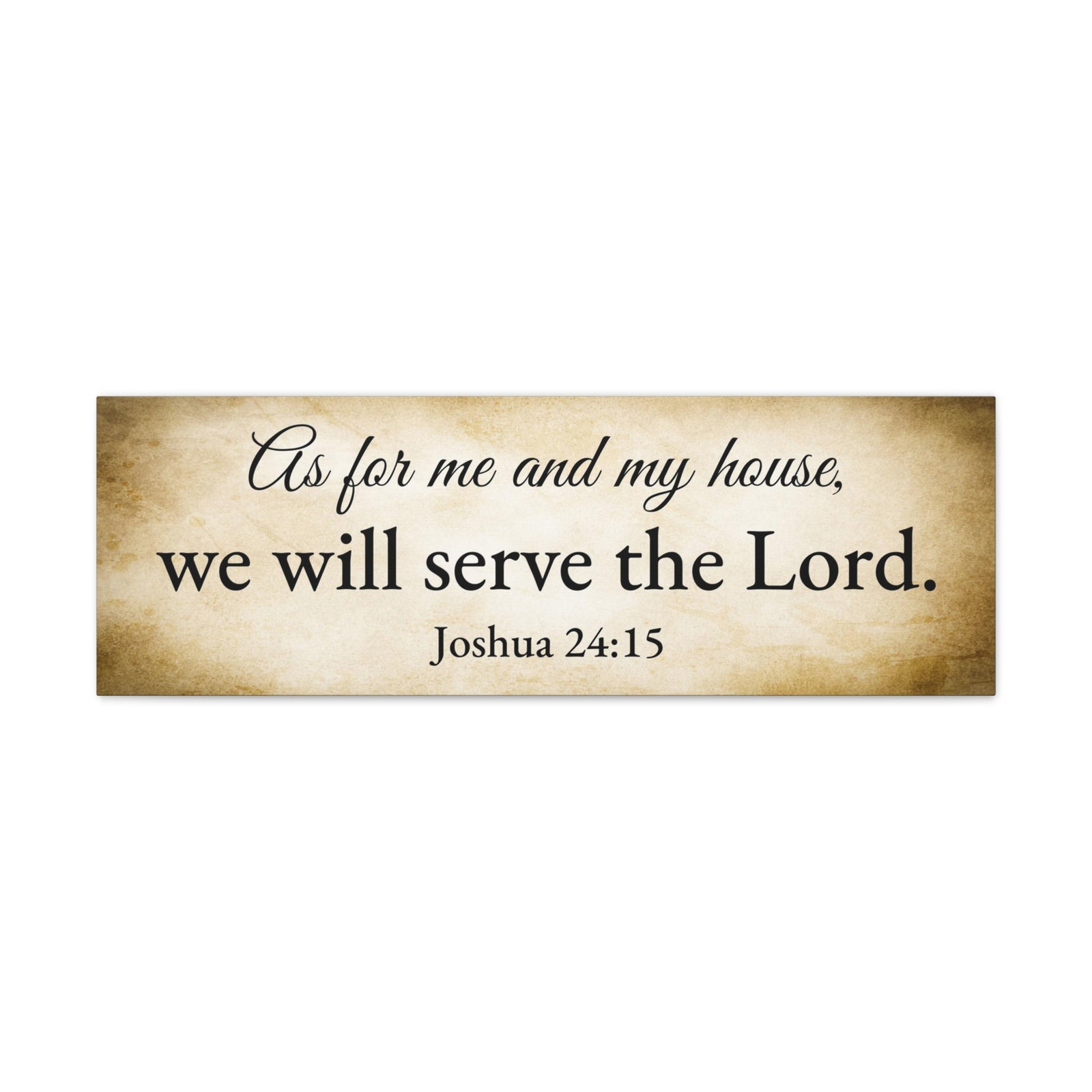 Scripture Walls Joshua 24:15 Gold Bible Verse Canvas Christian Wall Art Ready to Hang Unframed-Express Your Love Gifts
