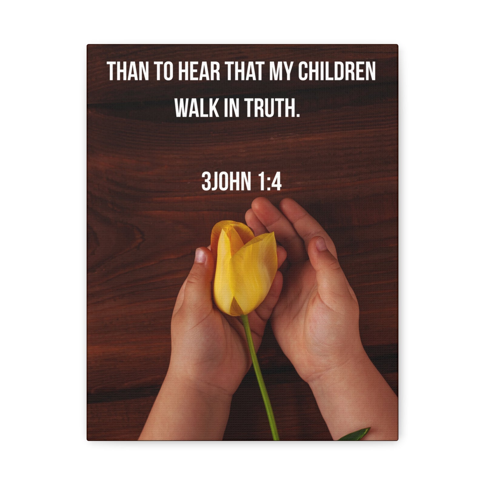 Scripture Canvas Walk In Truth 3 John 1:4 Christian Wall Art Bible Verse Print Ready to Hang-Express Your Love Gifts