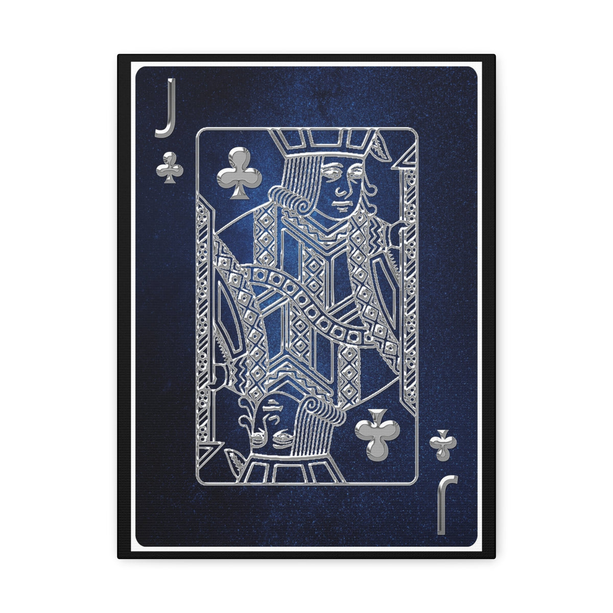 Jack Of Clubs Space Background Playing Card Canvas Wall Art for Home Decor Ready-to-Hang-Express Your Love Gifts