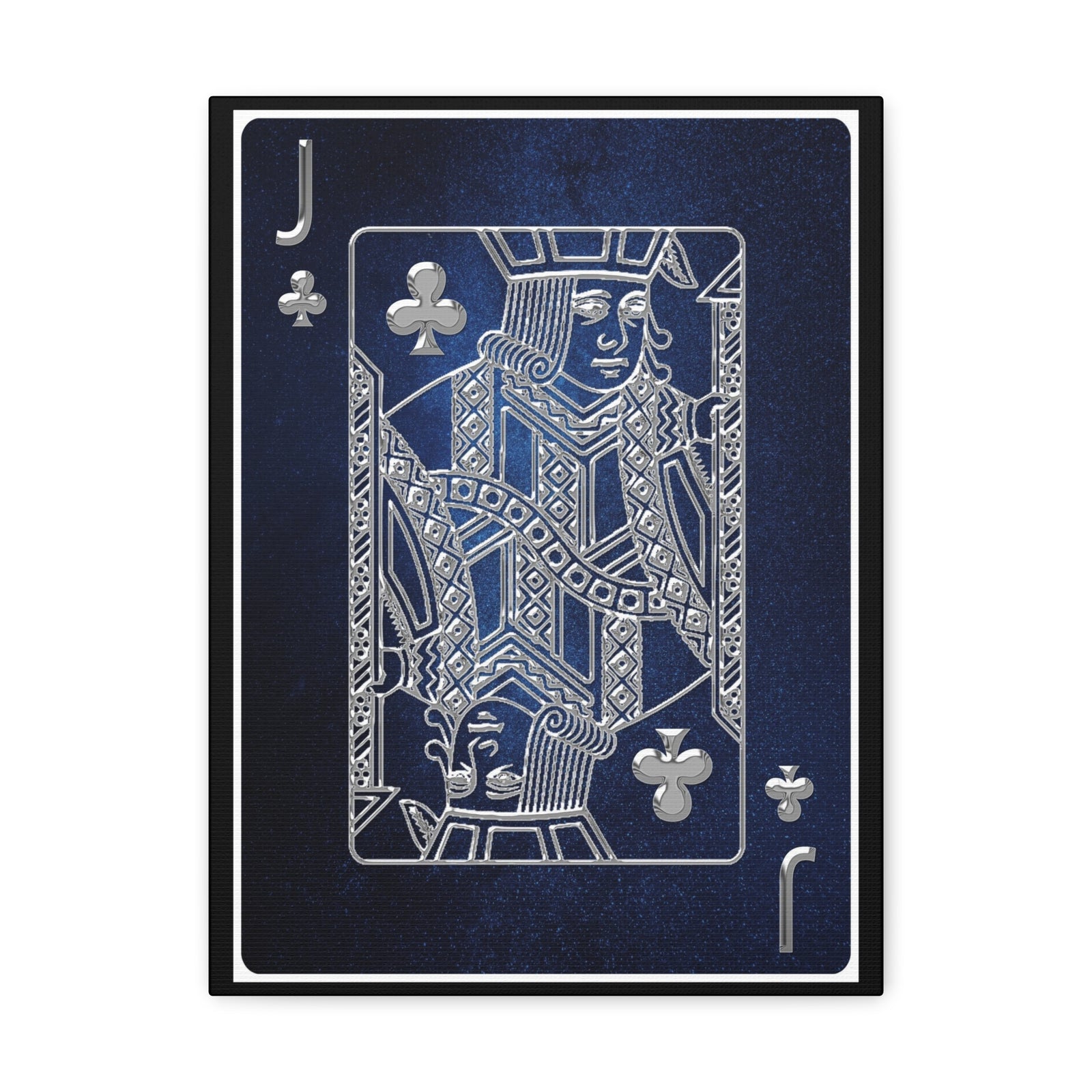 Jack Of Clubs Space Background Playing Card Canvas Wall Art for Home Decor Ready-to-Hang-Express Your Love Gifts