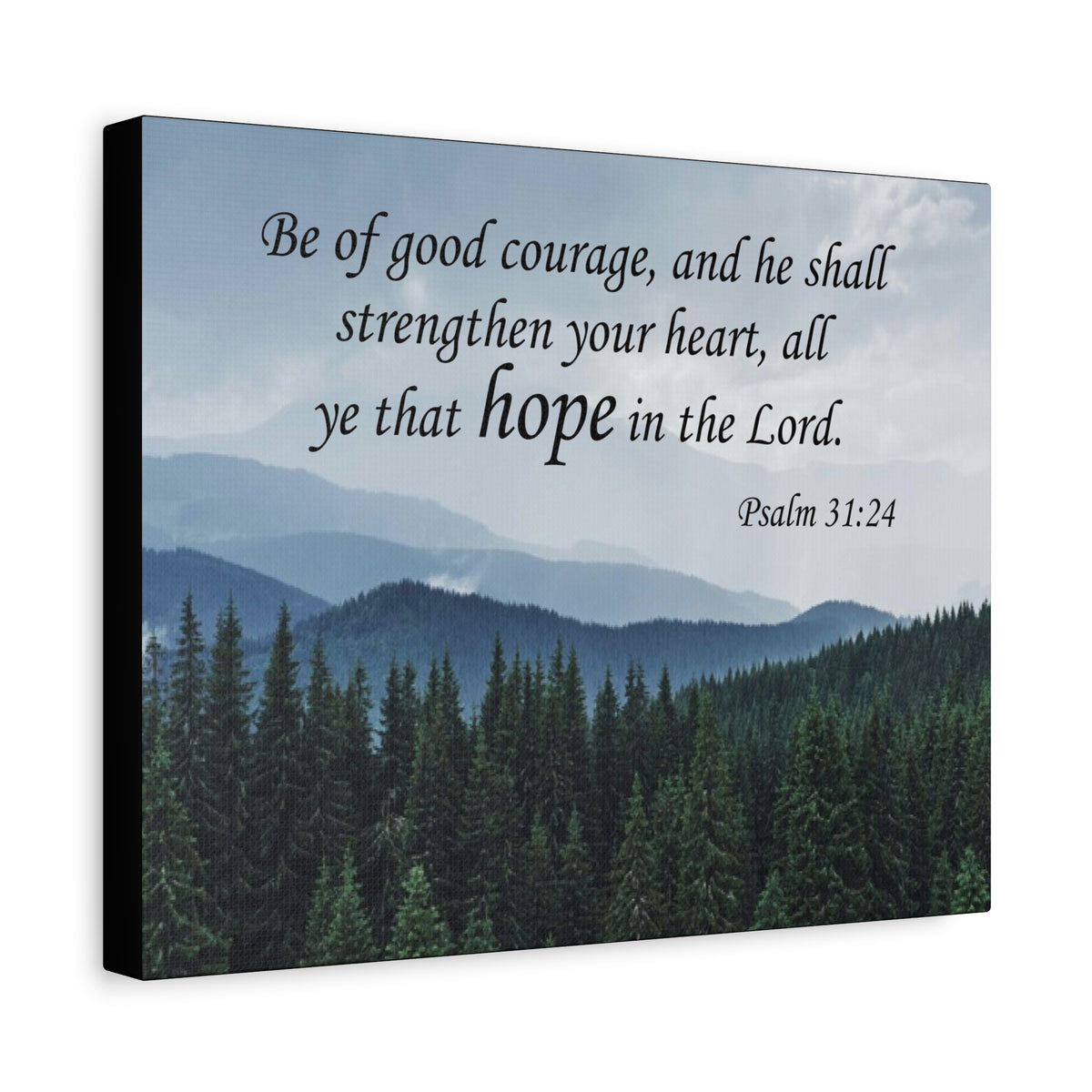 Bible Verse Canvas Be of Good Courage Psalm 31:24 Wall Art Christian Home Decor-Express Your Love Gifts