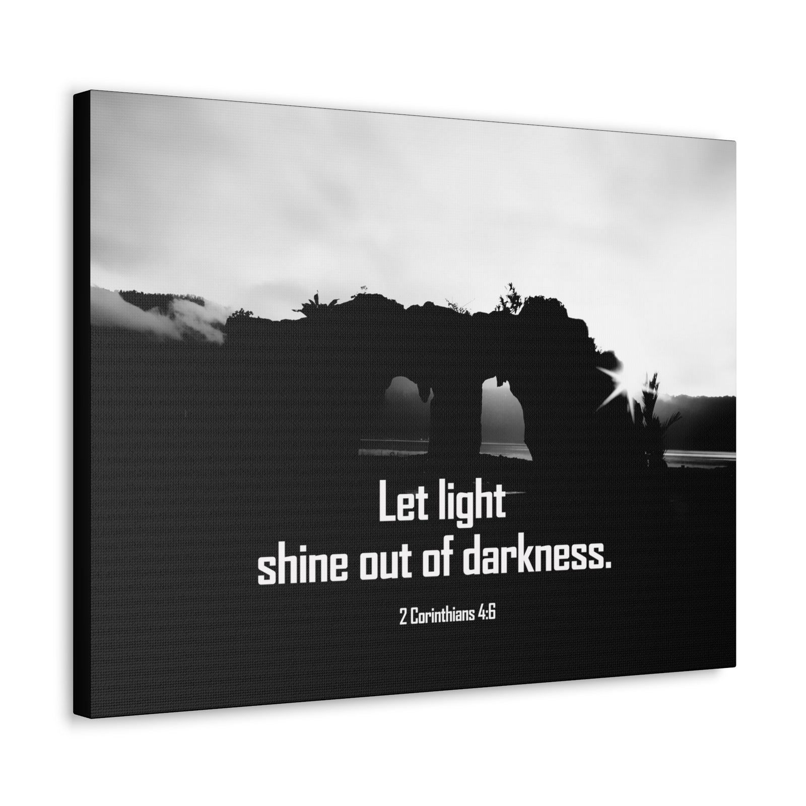 Scripture Walls Let Light Shine 2 Corinthians 4:6 Bible Verse Canvas Christian Wall Art Ready to Hang Unframed-Express Your Love Gifts