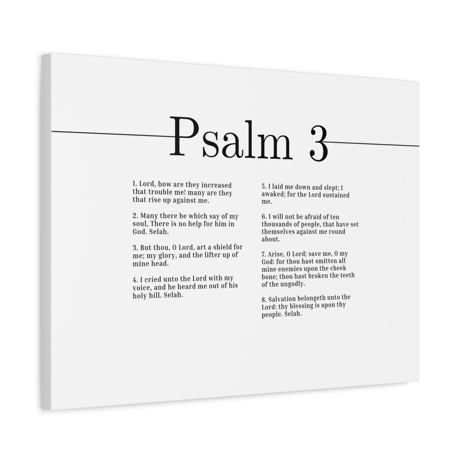 Scripture Canvas Arise, O Lord Psalm 3 Christian Wall Art Bible Verse Print Ready to Hang-Express Your Love Gifts