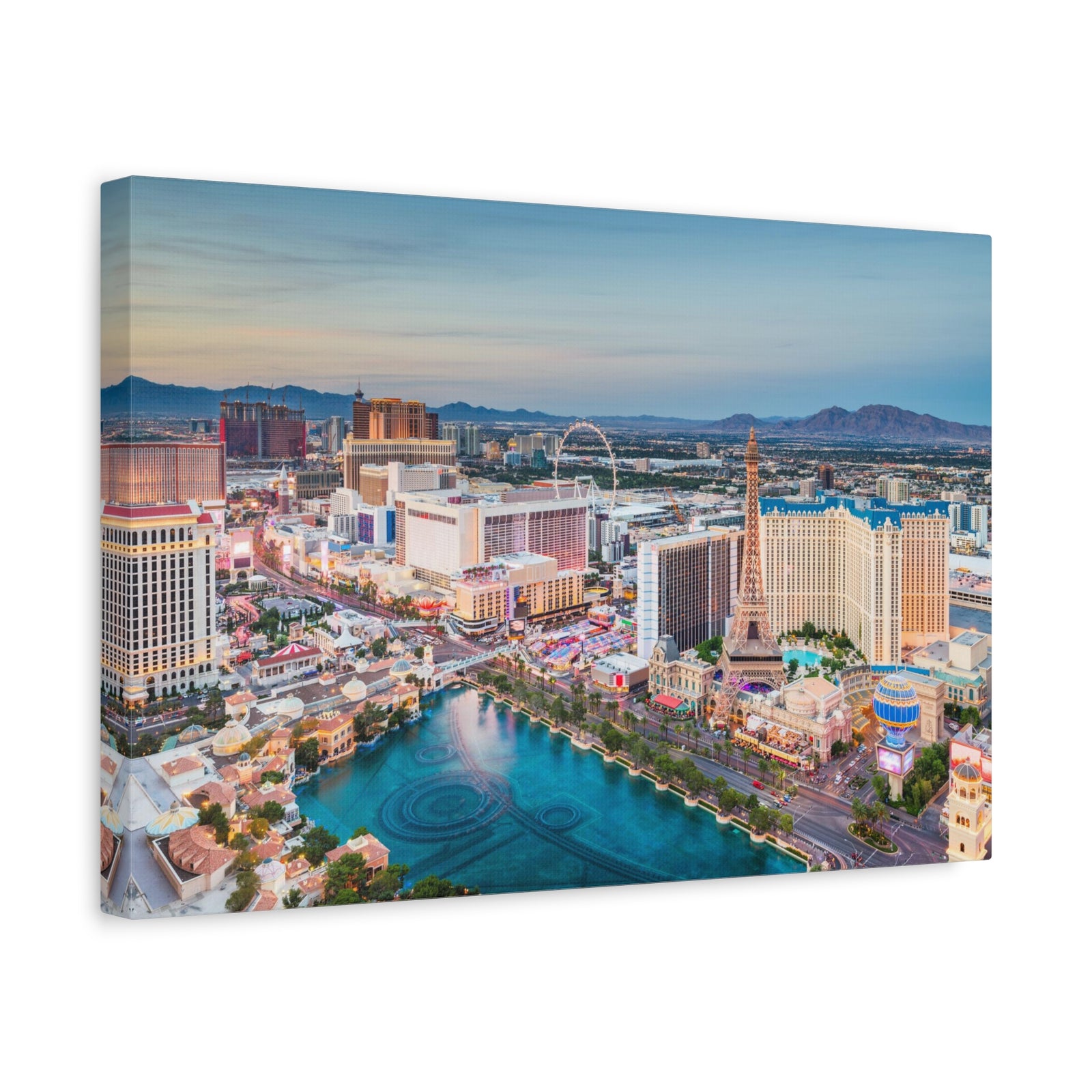 Las Vegas Daytime Skyline Canvas Artwork High-Quality Breathtaking Stunning Cityscape for Home Decor Ready to Hang-Express Your Love Gifts