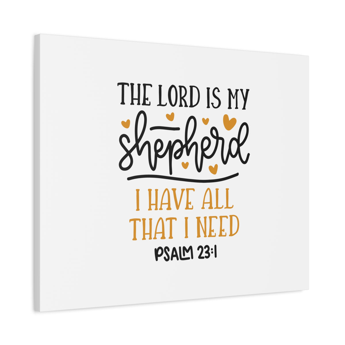 Scripture Canvas The Lord Is My Shepherd Psalm 23:1 Christian Wall Art Bible Verse Print Ready to Hang-Express Your Love Gifts