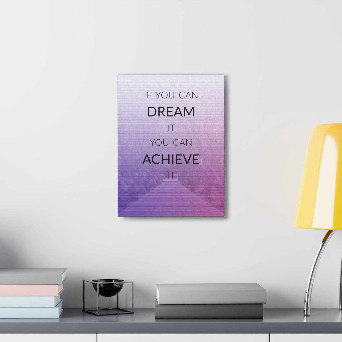 Inspirational Quote Canvas If You Can Dream Motivational Print Ready to Hang Artwork-Express Your Love Gifts