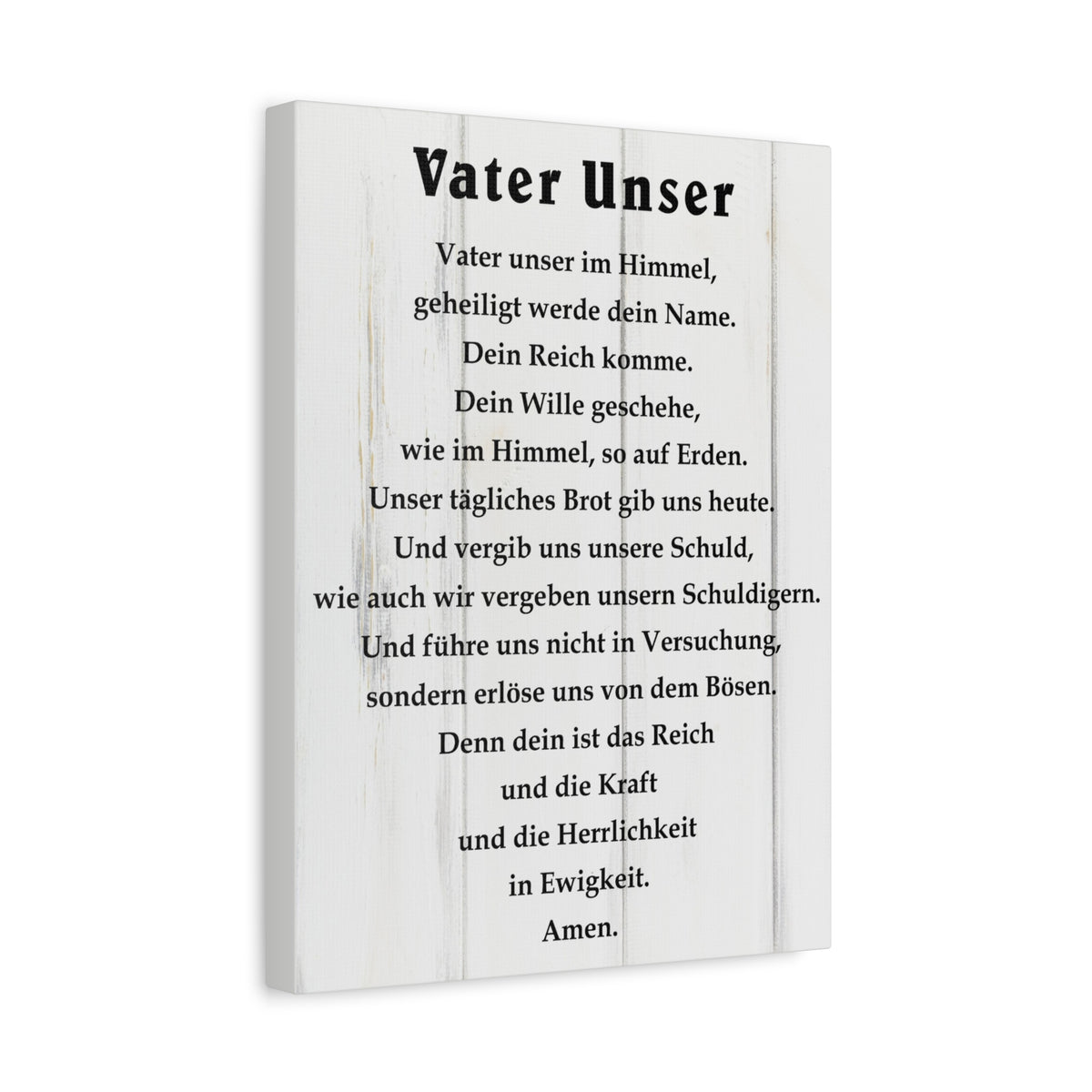 Scripture Walls Lord's Prayer Vater Unser German Wood Bible Verse Canvas Christian Wall Art Ready to Hang Unframed-Express Your Love Gifts