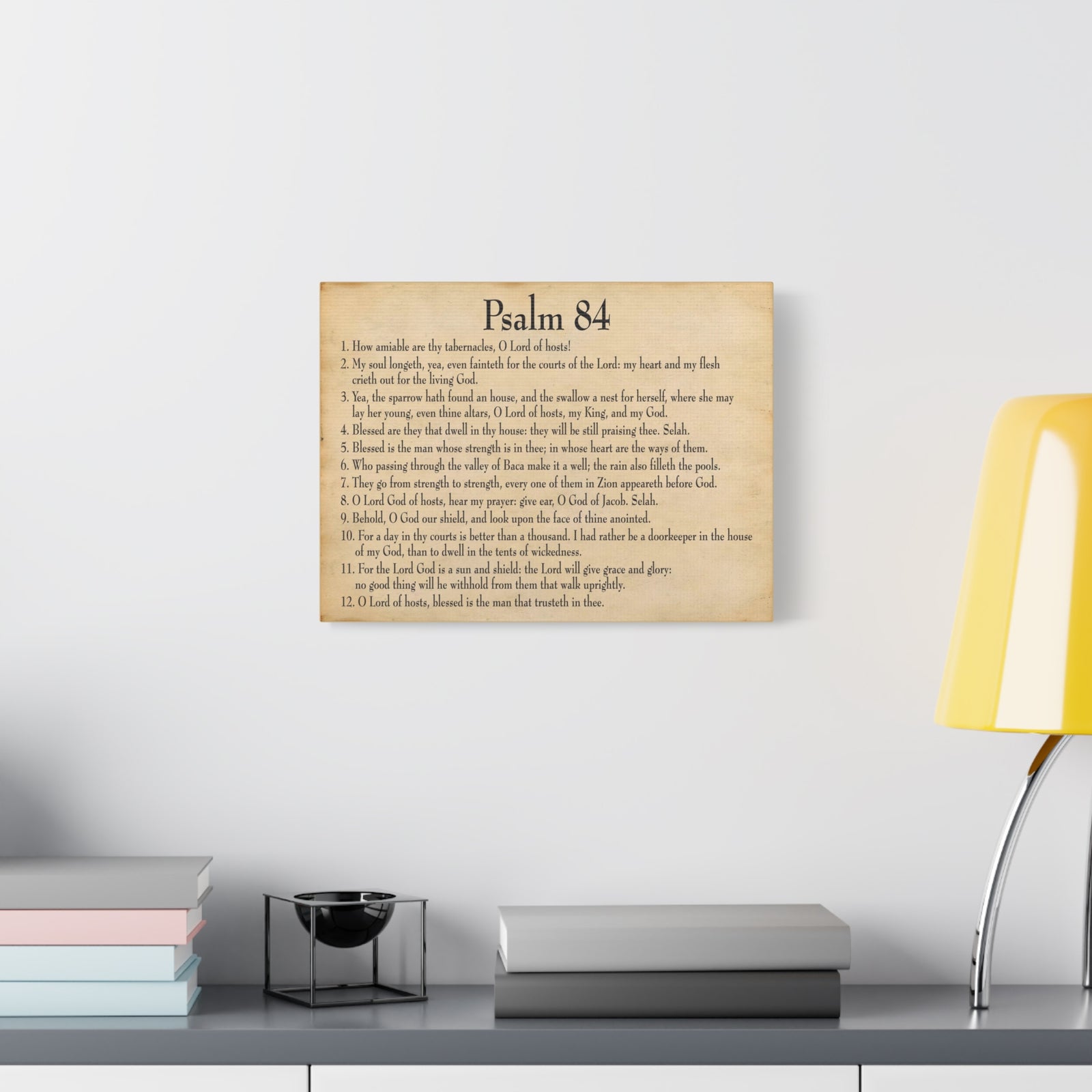 Scripture Walls Dwelling In God's Presence Psalm 84:4 Christian Wall Art Bible Verse Print Ready to Hang-Express Your Love Gifts