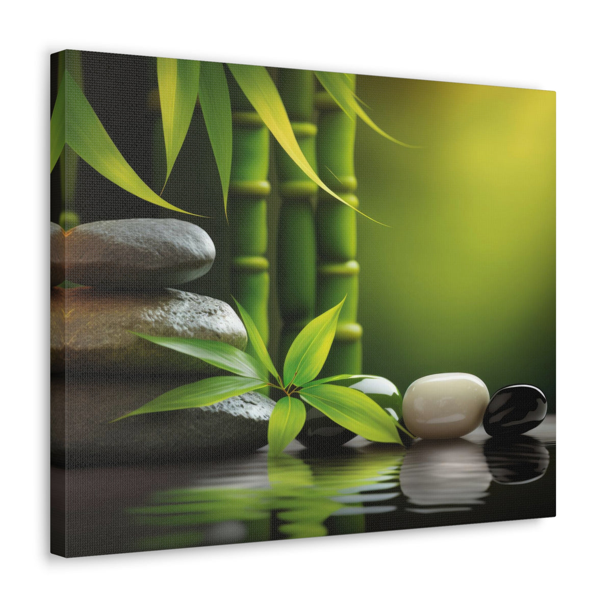 Spa Background with Stones Forest Floral Nature Photography Canvas Wall Art for Home Decor Ready-to-Hang-Express Your Love Gifts