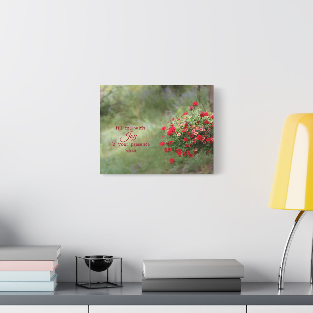 Scripture Canvas Your Presence Psalm 16:11 Christian Wall Art Bible Verse Print Ready to Hang-Express Your Love Gifts