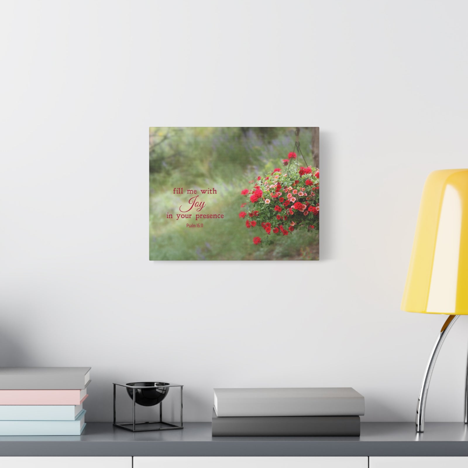 Scripture Canvas Your Presence Psalm 16:11 Christian Wall Art Bible Verse Print Ready to Hang-Express Your Love Gifts
