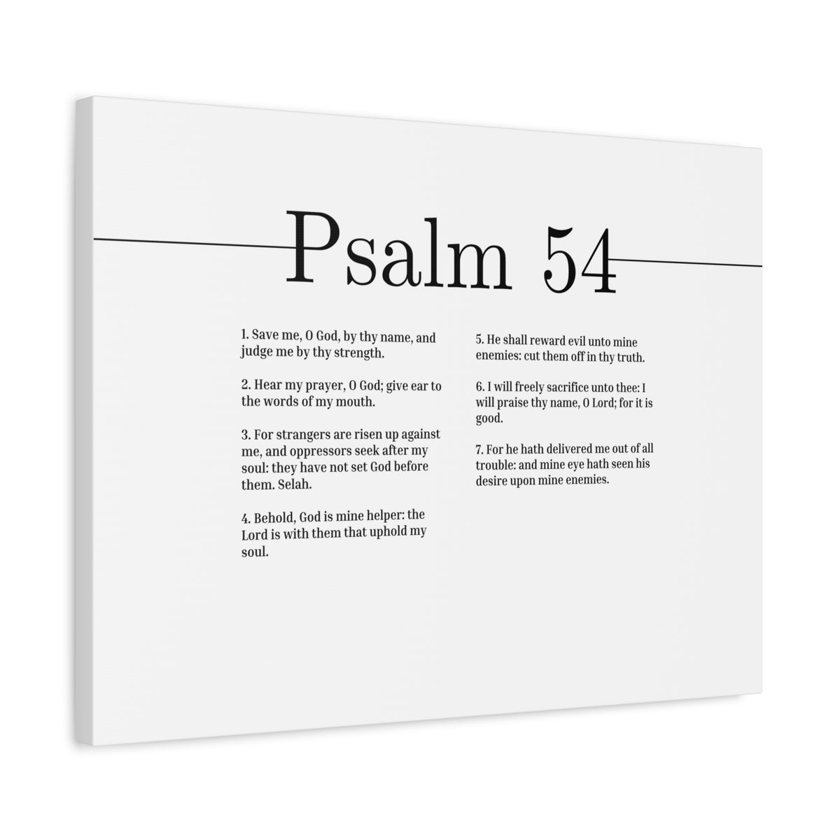 Scripture Canvas Save Me, O God Psalm 54 Christian Wall Art Bible Verse Print Ready to Hang-Express Your Love Gifts