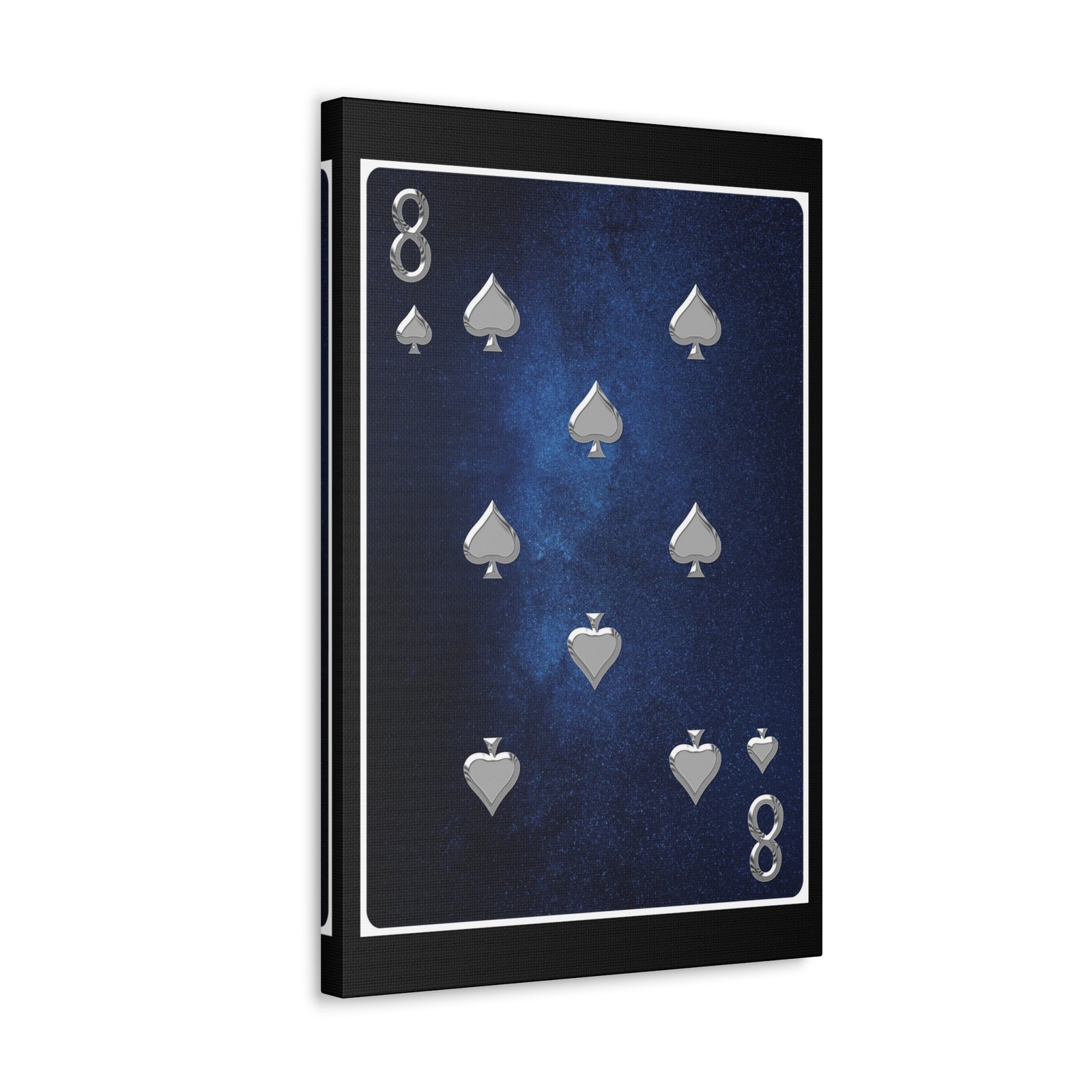 Eight Of Spades Space Background Playing Card Canvas Wall Art for Home Decor Ready-to-Hang-Express Your Love Gifts