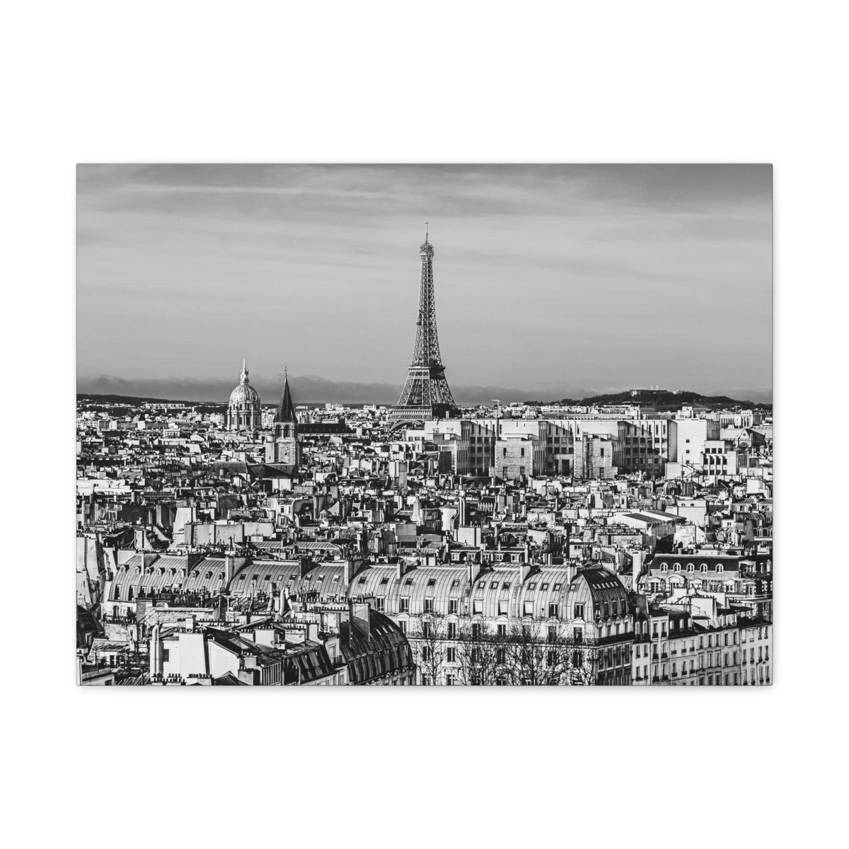 Paris Black And White Skyline Canvas Artwork High-Quality Breathtaking Stunning Cityscape for Home Decor Ready to Hang-Express Your Love Gifts
