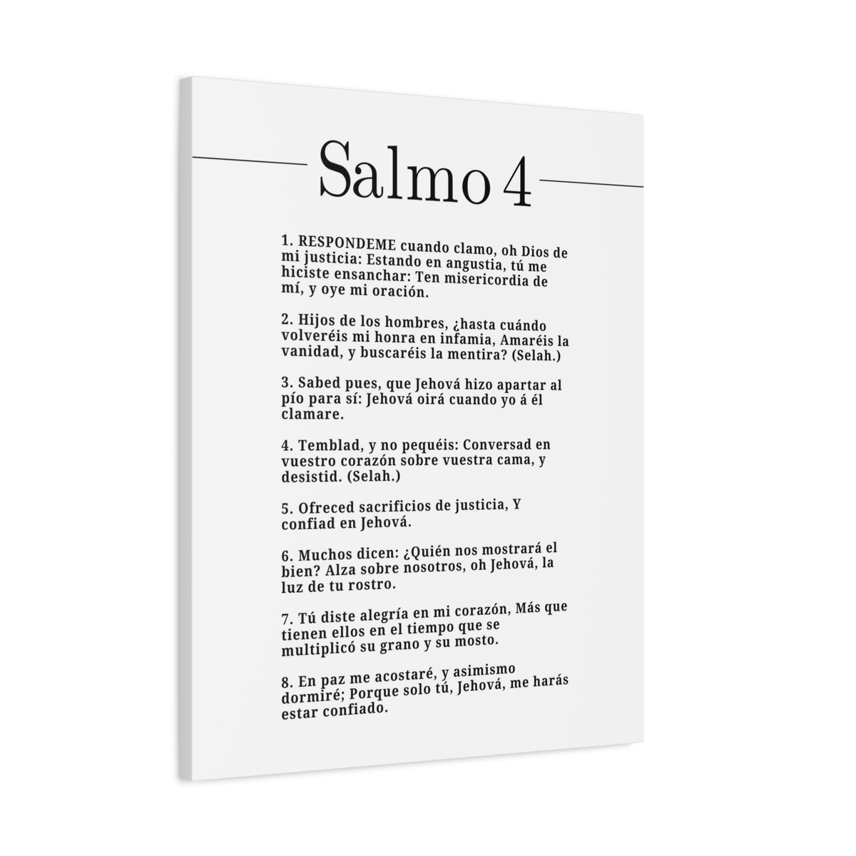 Salmo 4 Impresión De Arte Cristiano en la Pared Lista Para Colgar-Express Your Love Gifts