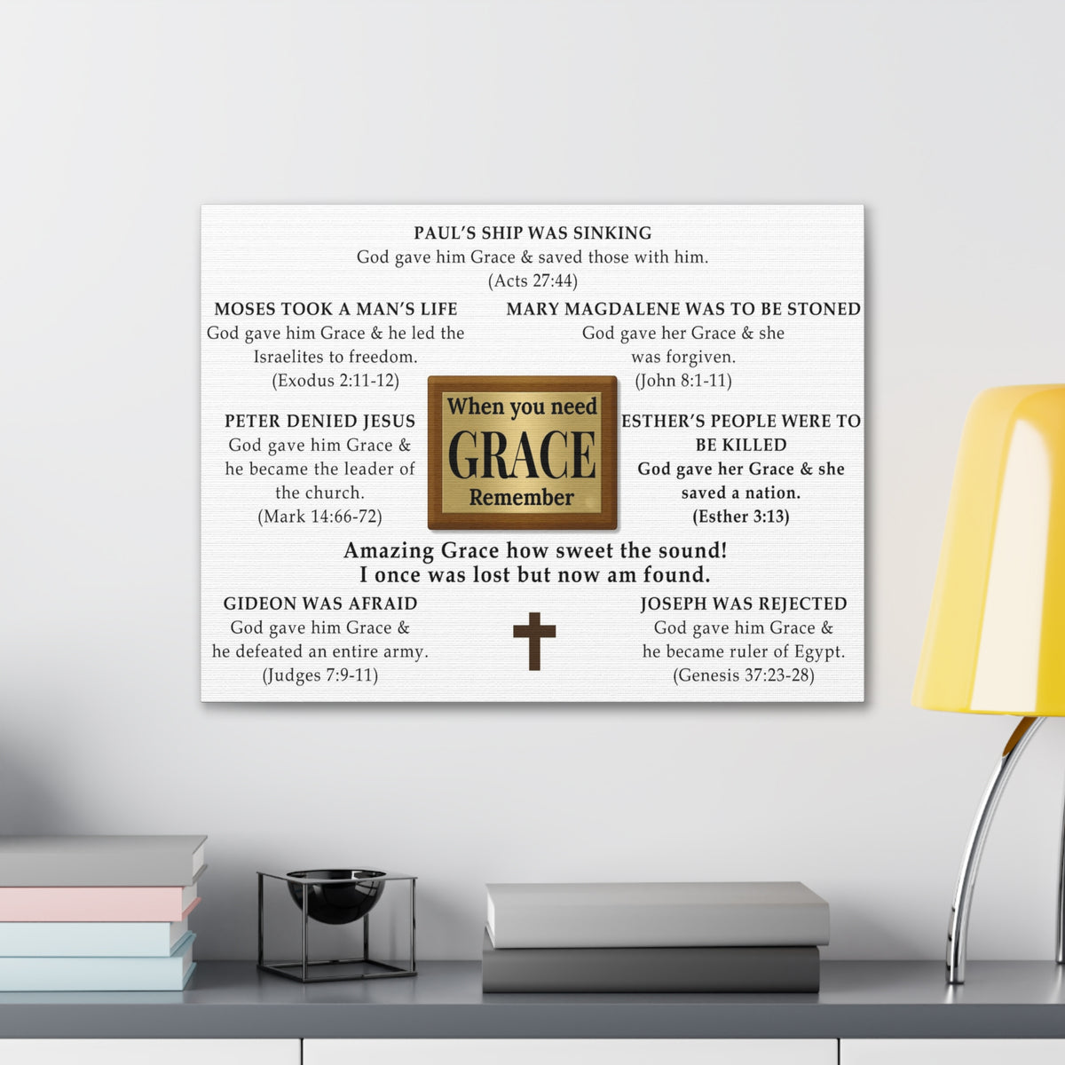 Scripture Walls When You Need GRACE Bible Verse Canvas Christian Wall Art Ready to Hang Unframed-Express Your Love Gifts