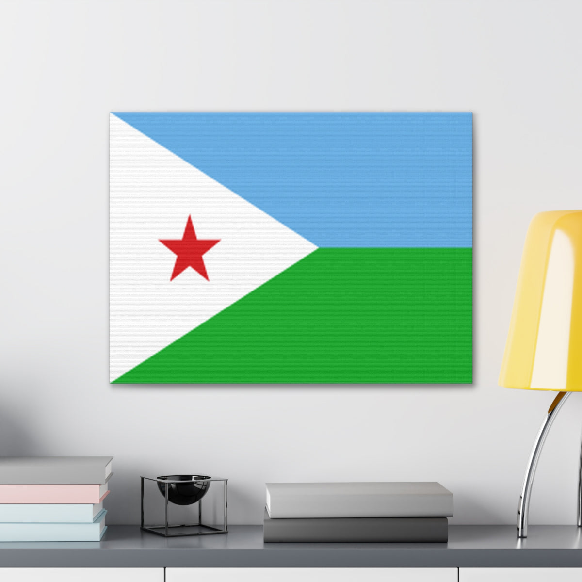 Djibouti Country Flag Canvas Vibrant Wall Art Unframed Home Decor-Express Your Love Gifts