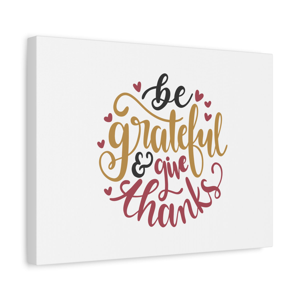 Scripture Canvas Be Grateful & Give Thanks Psalm 107:1 Christian Wall Art Bible Verse Print Ready to Hang-Express Your Love Gifts